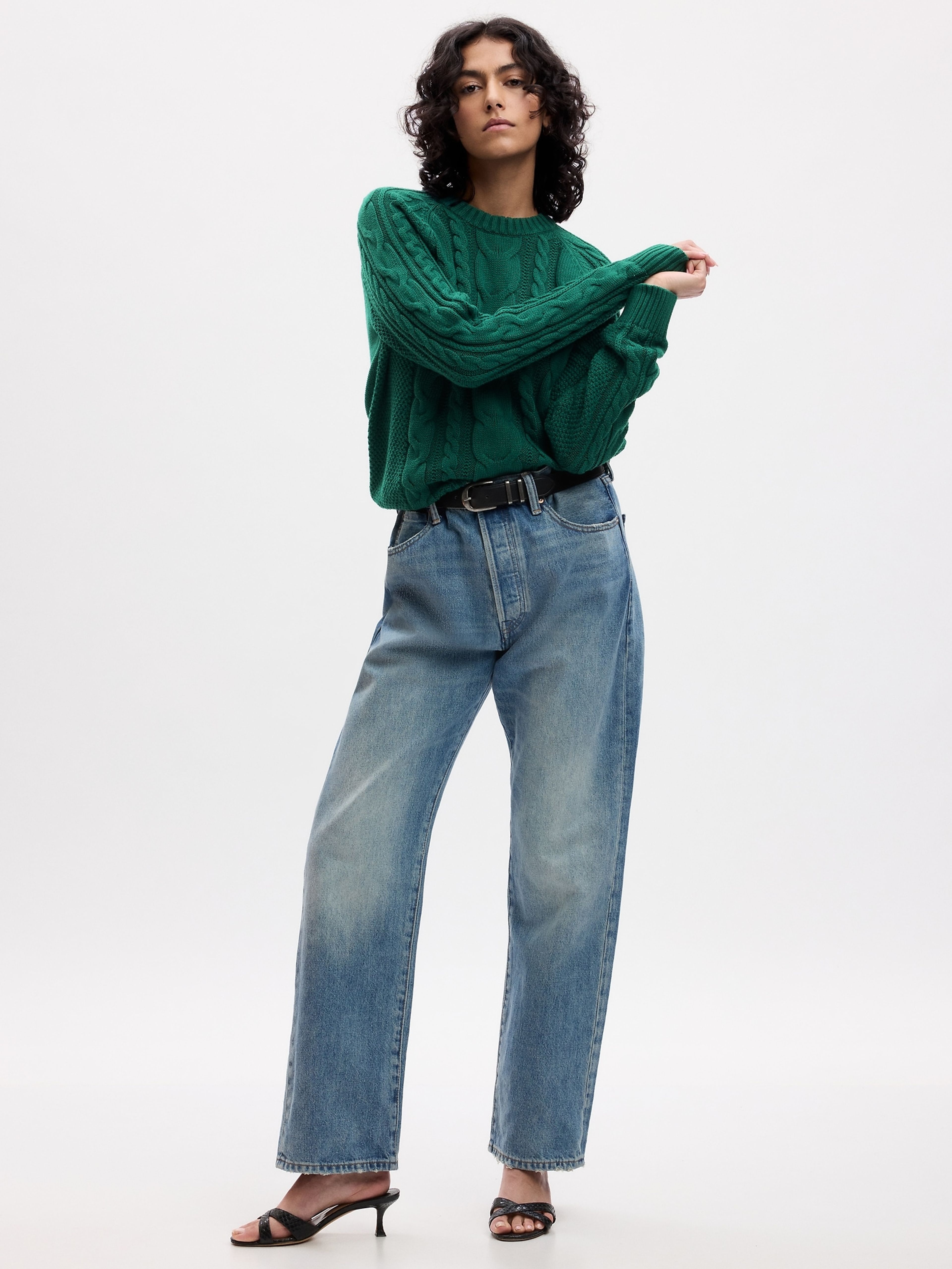 Kötött pulóver mintával