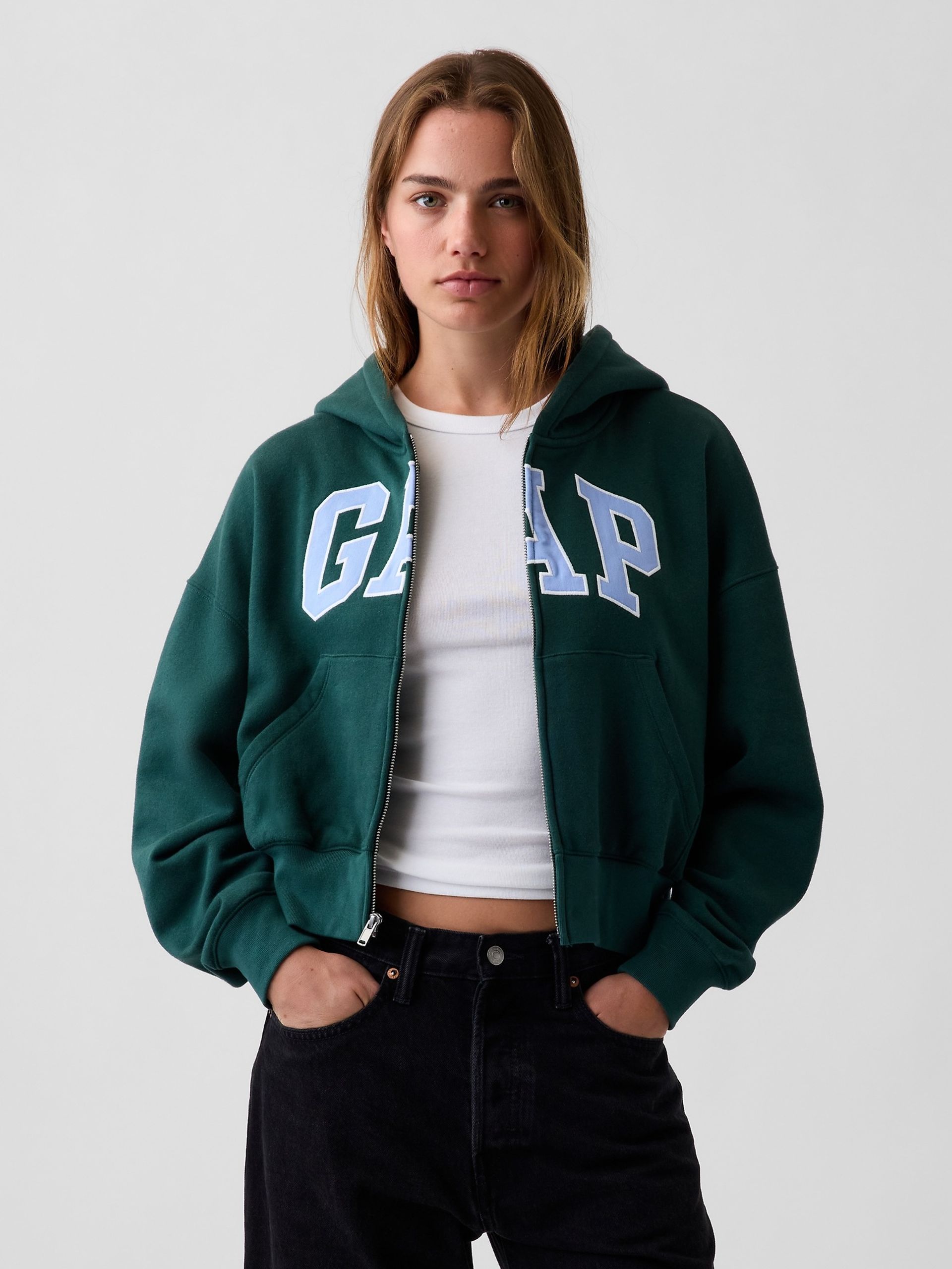 Oversize sweatshirt VintageSoft met logo - 001