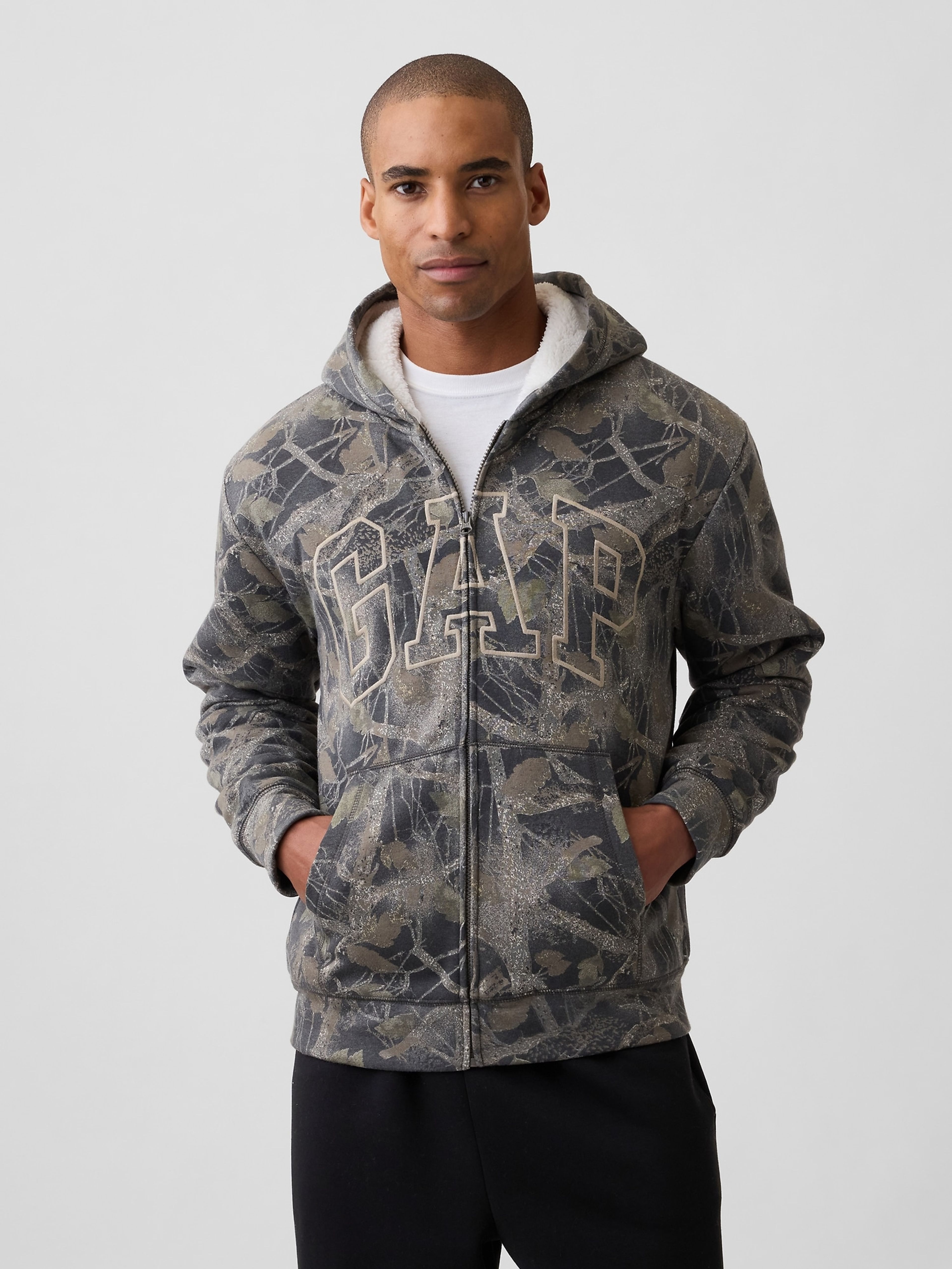Ocieplana bluza sherpa z logo - 001