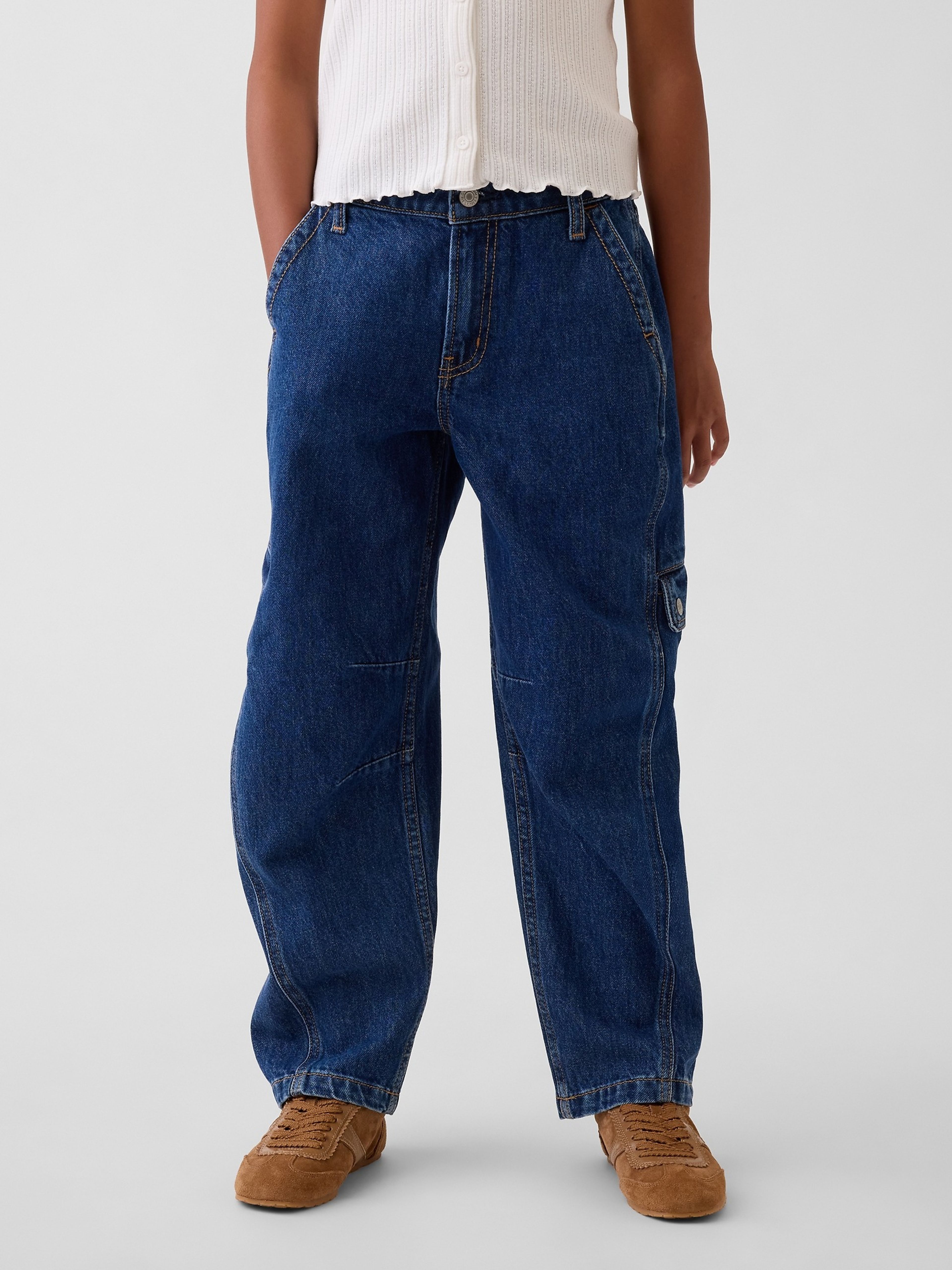 Dziecięce cargo jeansy Barrel - 002
