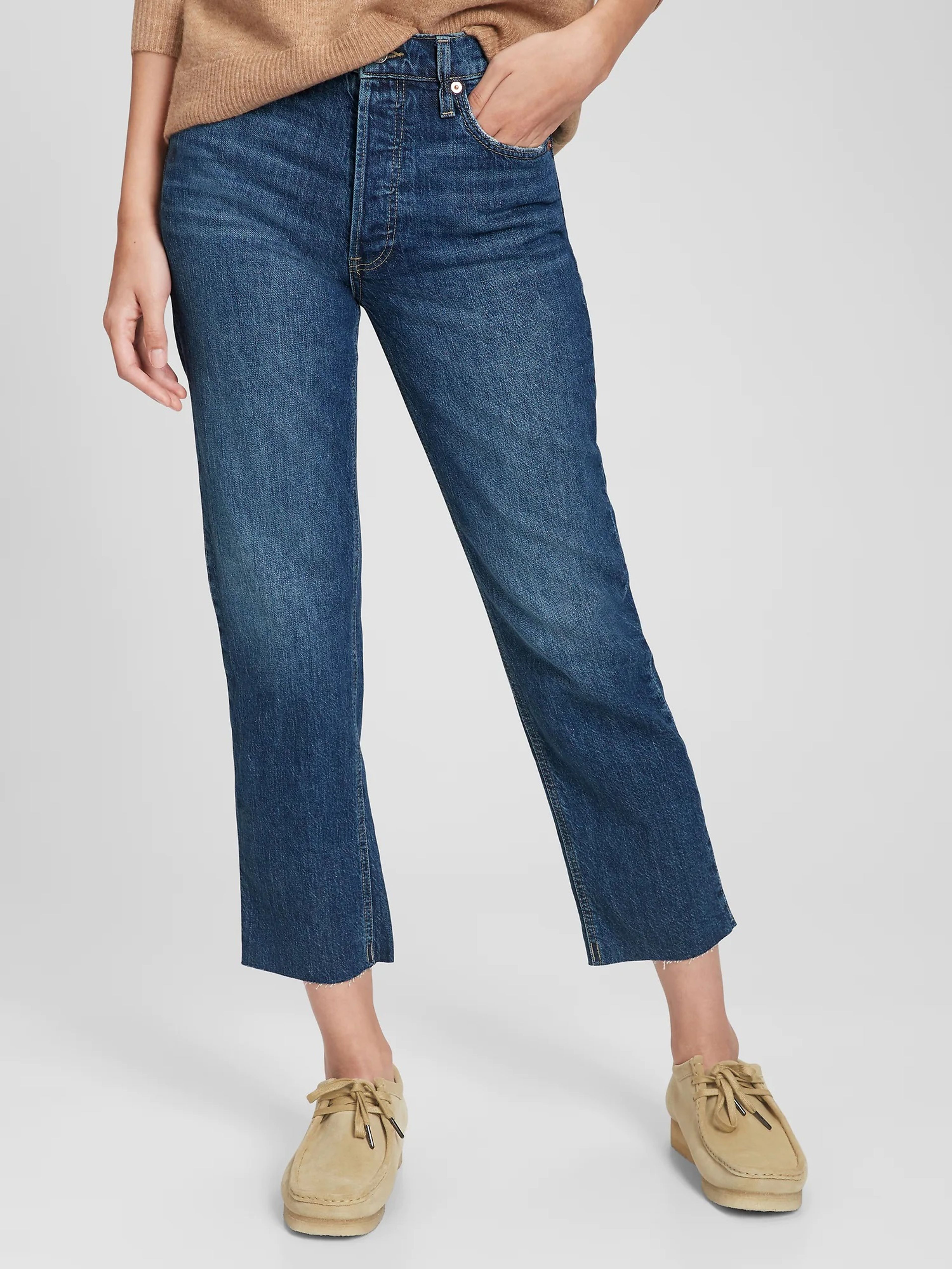 Straight High Rise Cheeky Jeans