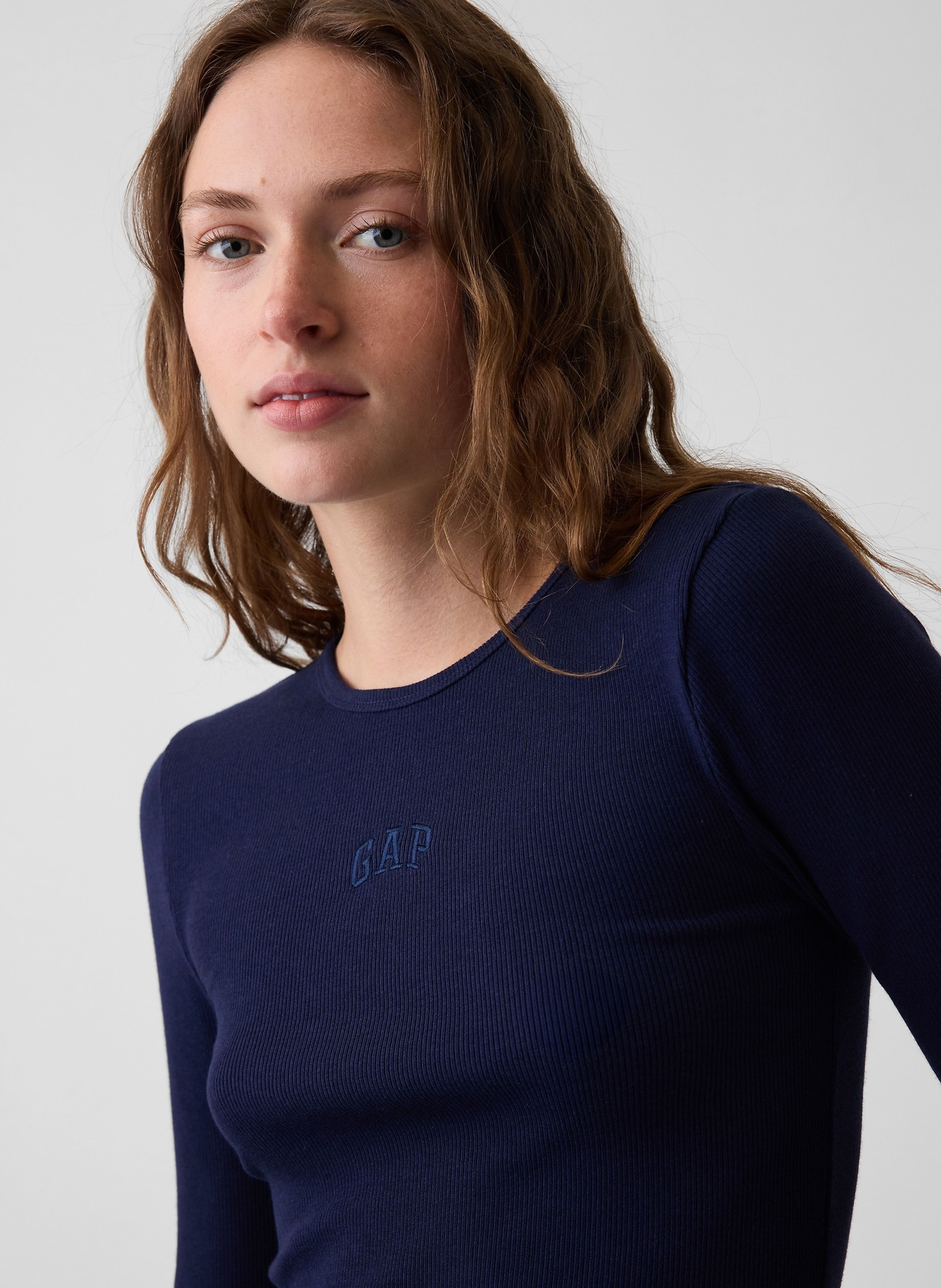 Ripp-T-Shirt mit Logo - 004