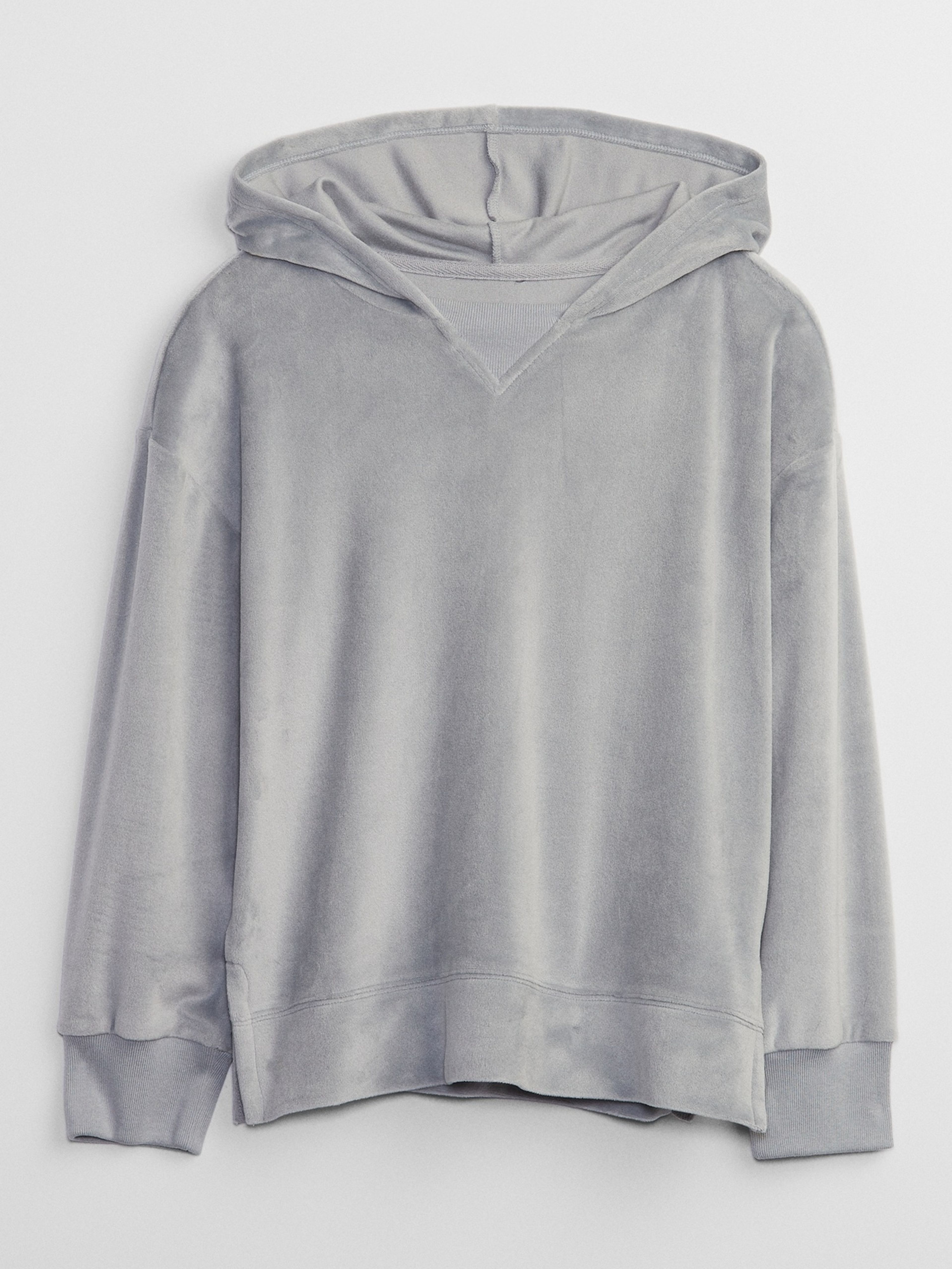 Kinder Sweatshirt aus Samt mit Kapuze - 001