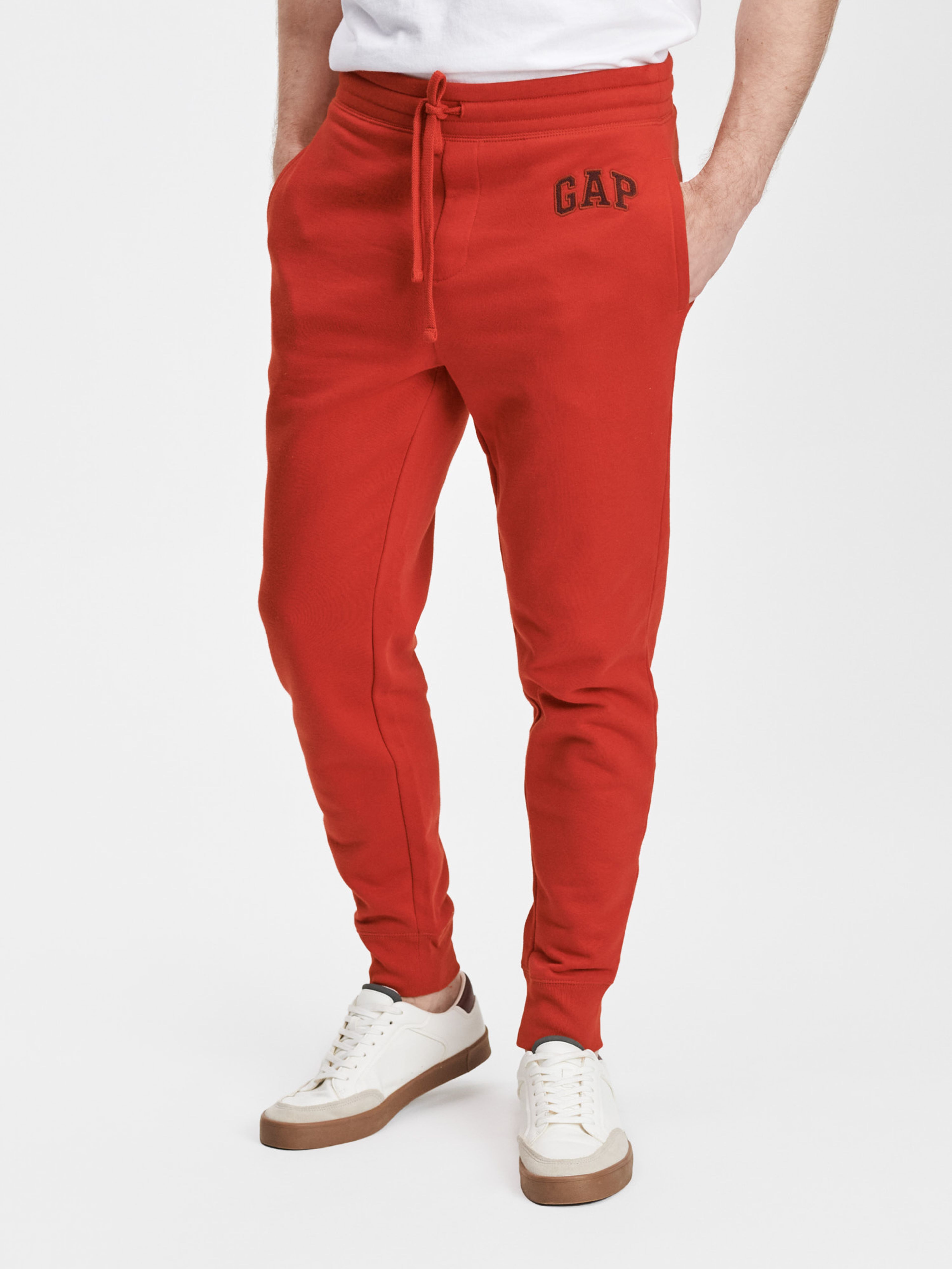 Sweatpants mit Fleece und Logo