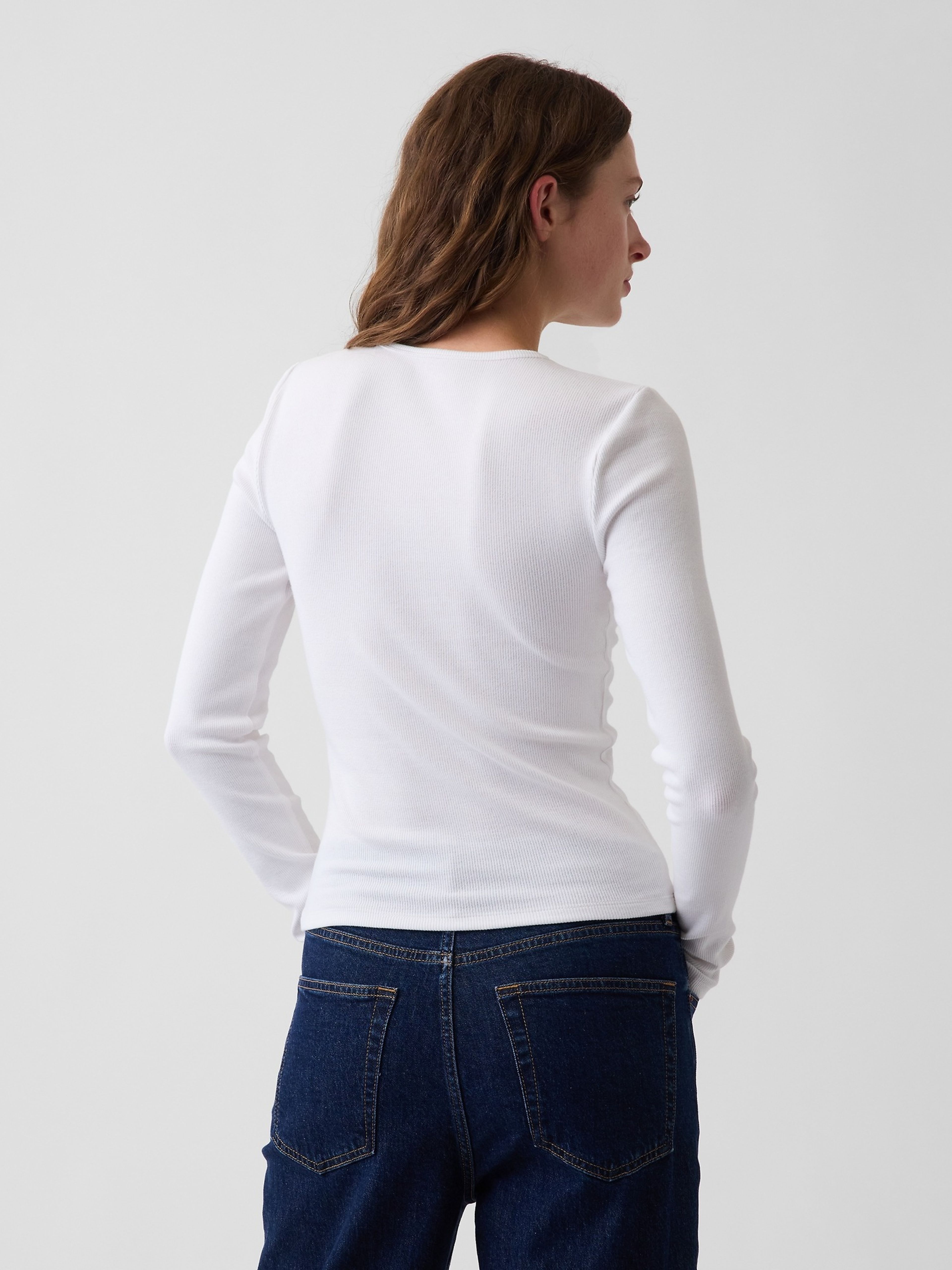 Ripp-T-Shirt mit Logo - 003