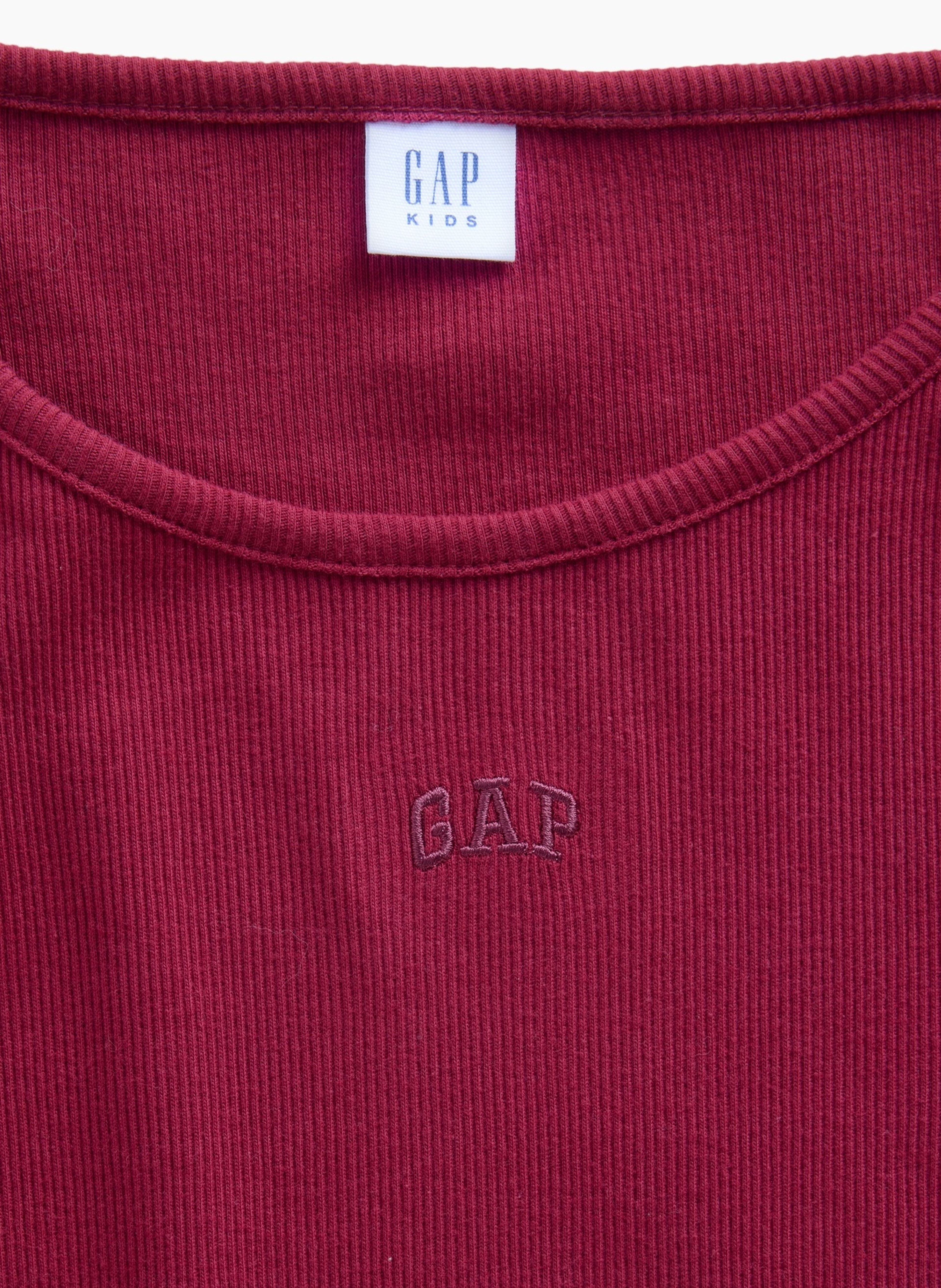 Camiseta acanalada infantil con logo - 004