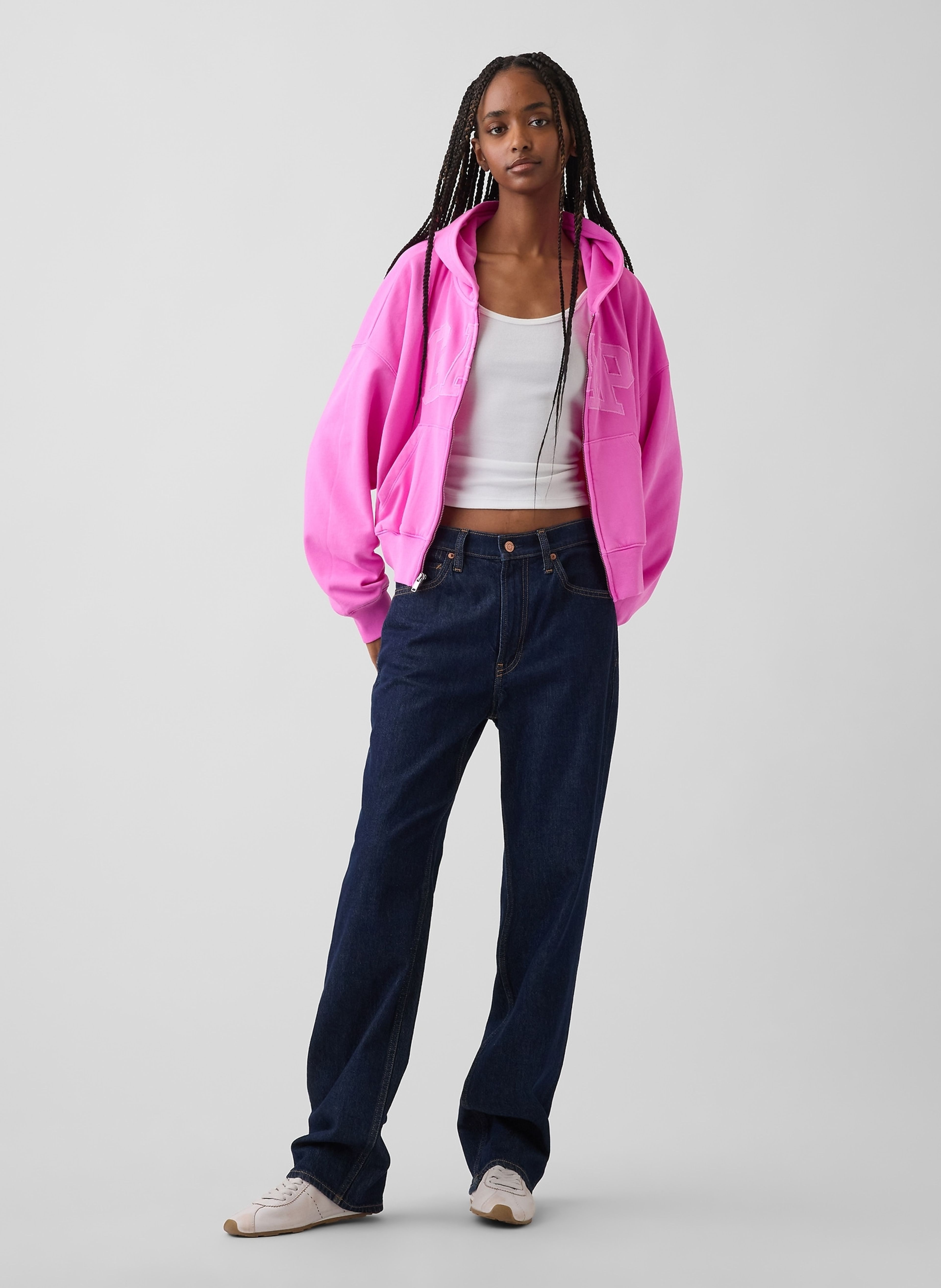 Oversize sweatshirt VintageSoft met logo - 002