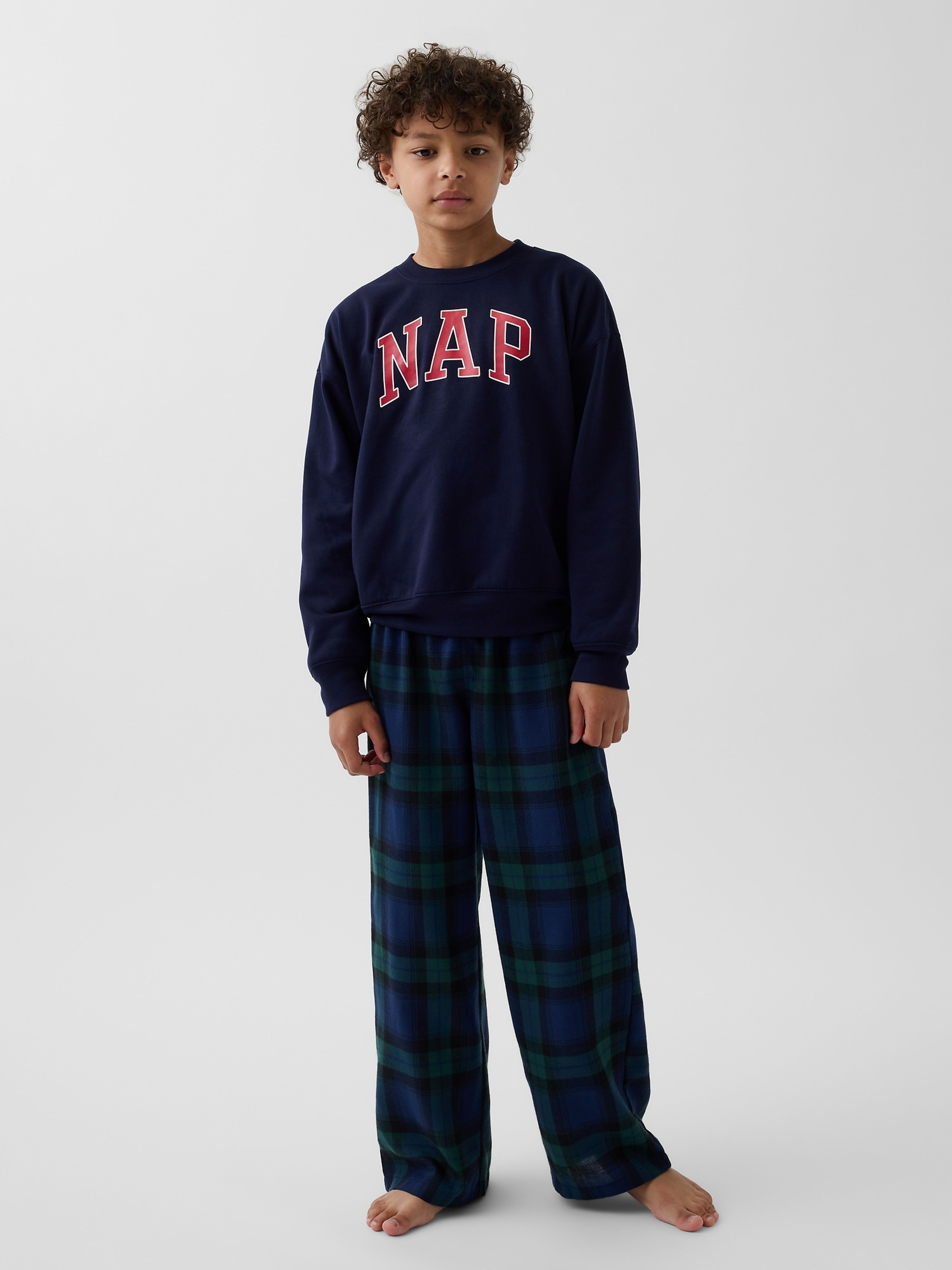 Dziecięce flanelowe spodnie piżamowe unisex - 003