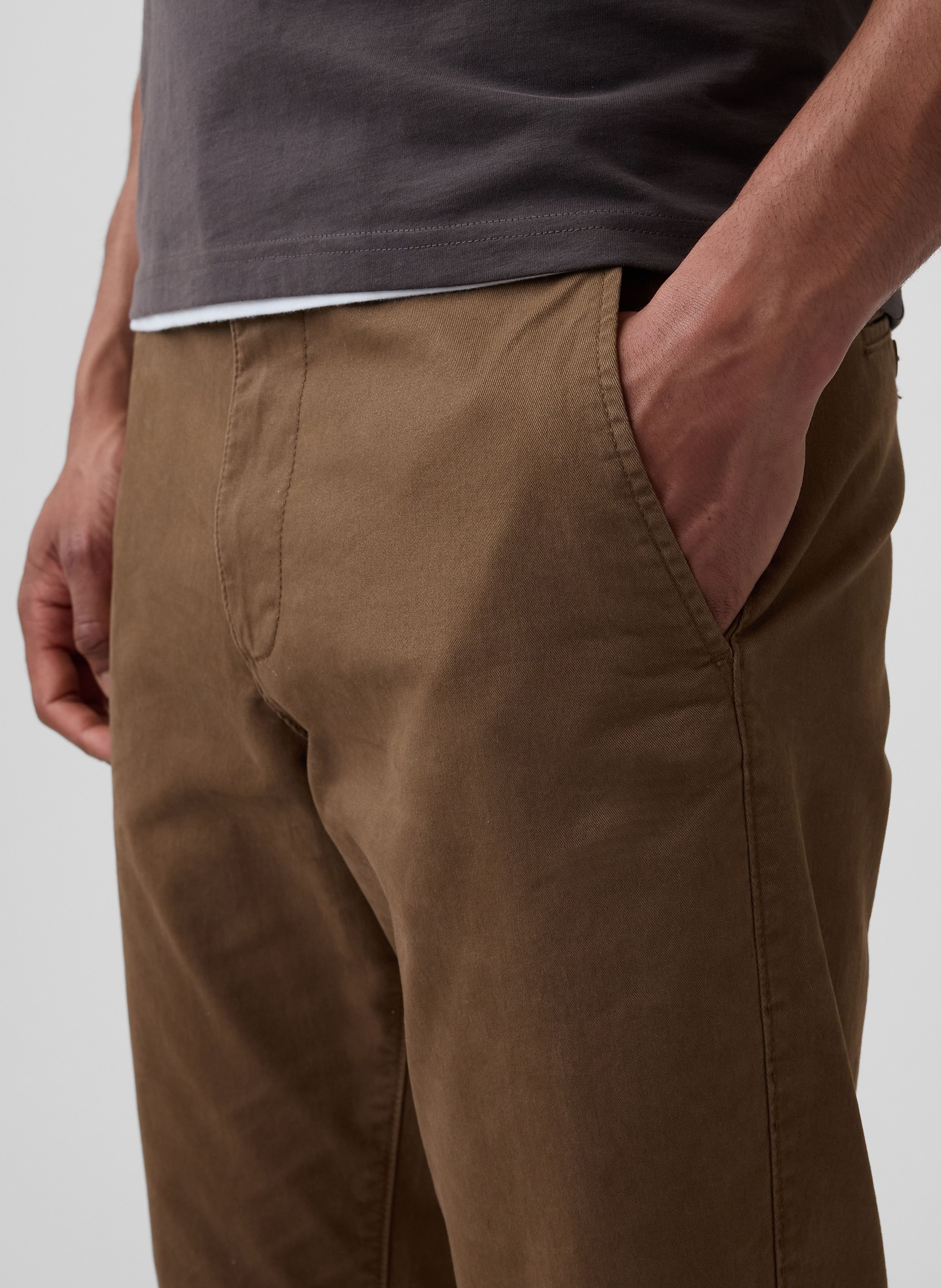 Khaki kalhoty Straight GapFlex - 005