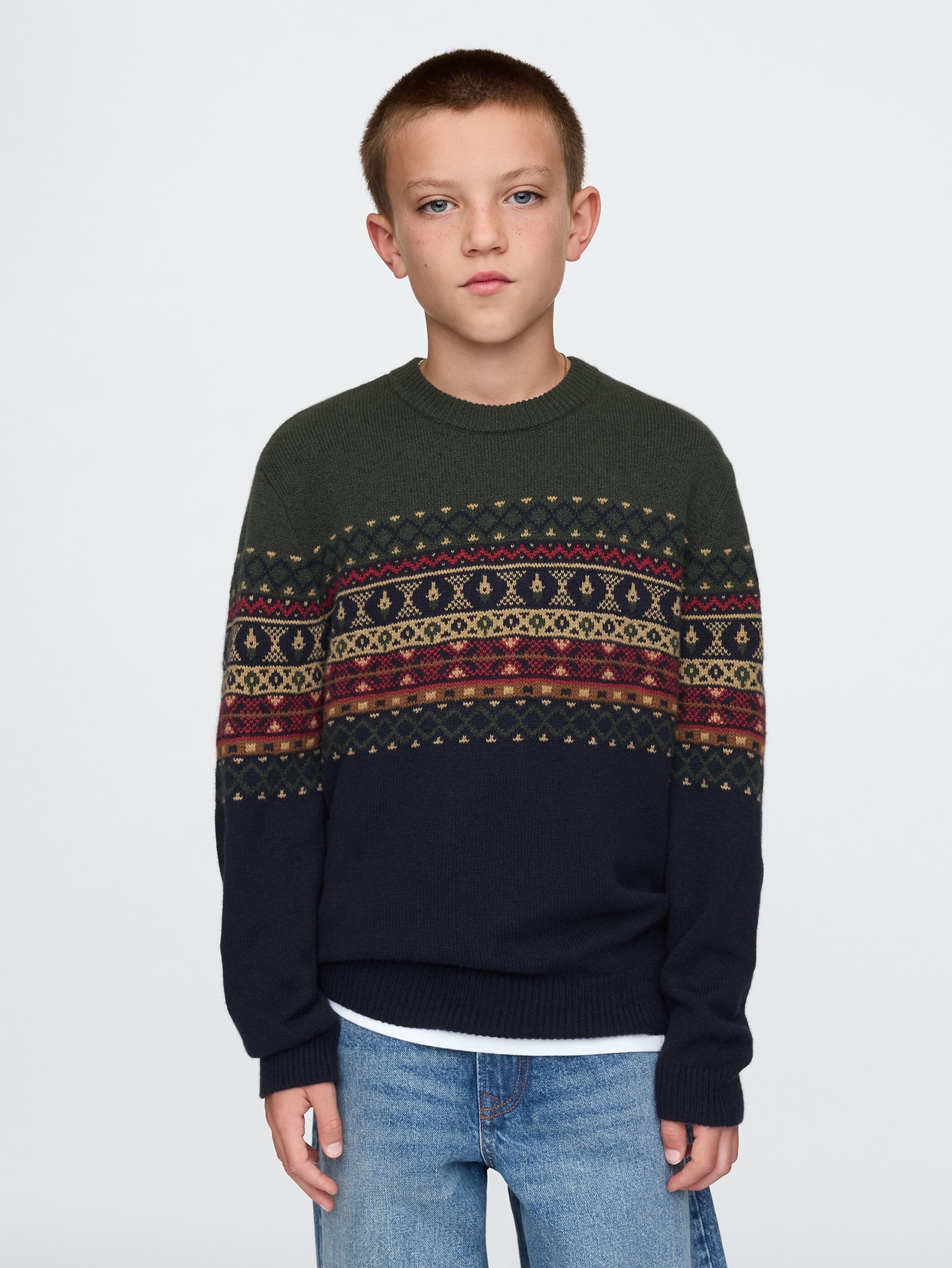 Dziecięcy sweter CashSoft Fair Isle