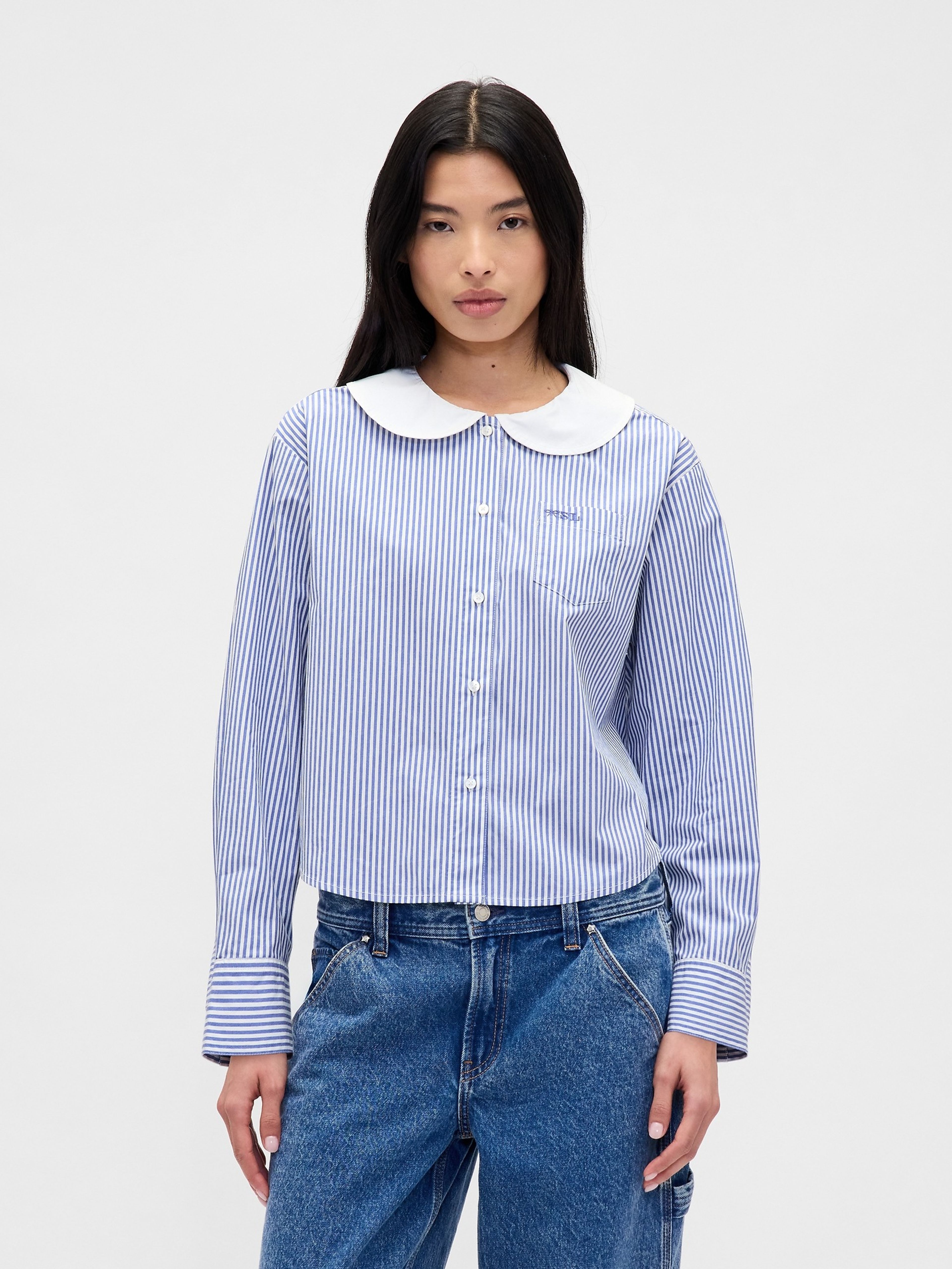 Cămașă oversize din poplin Gap × Sandy Liang