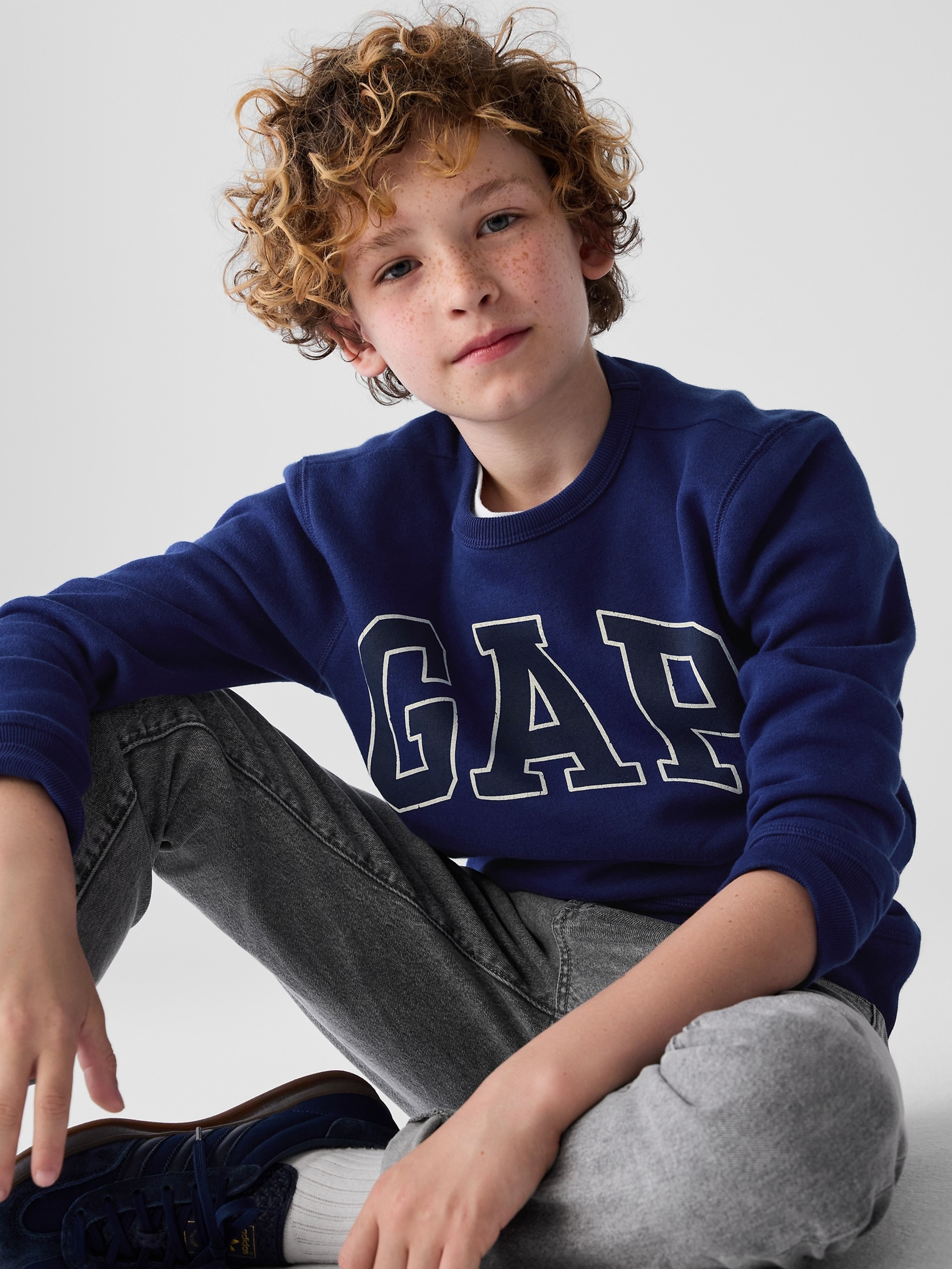 Jungen-Sweatshirt mit Logo