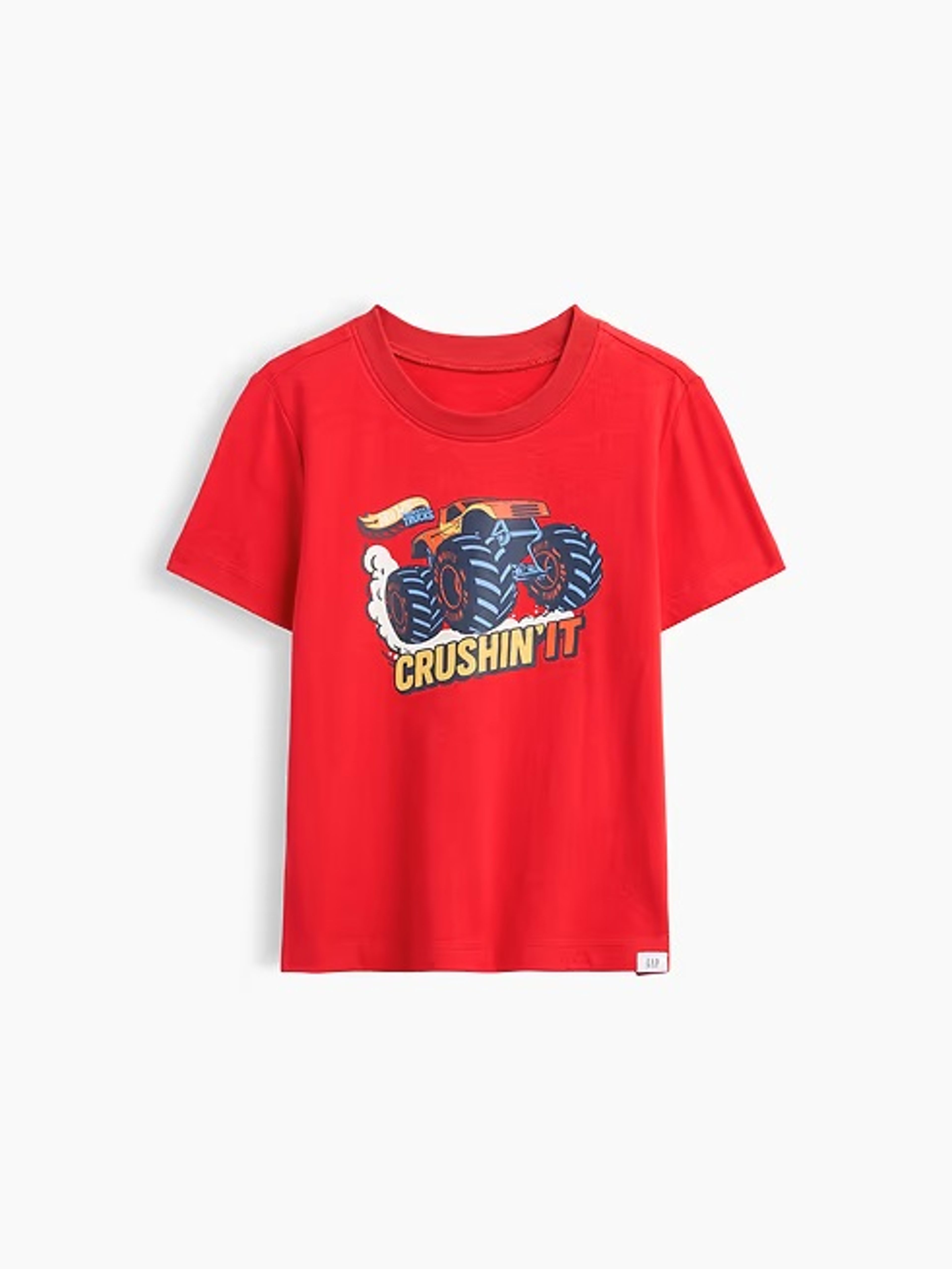 Dziecięcy T-shirt Gap & Hot Wheels z nadrukiem - 001