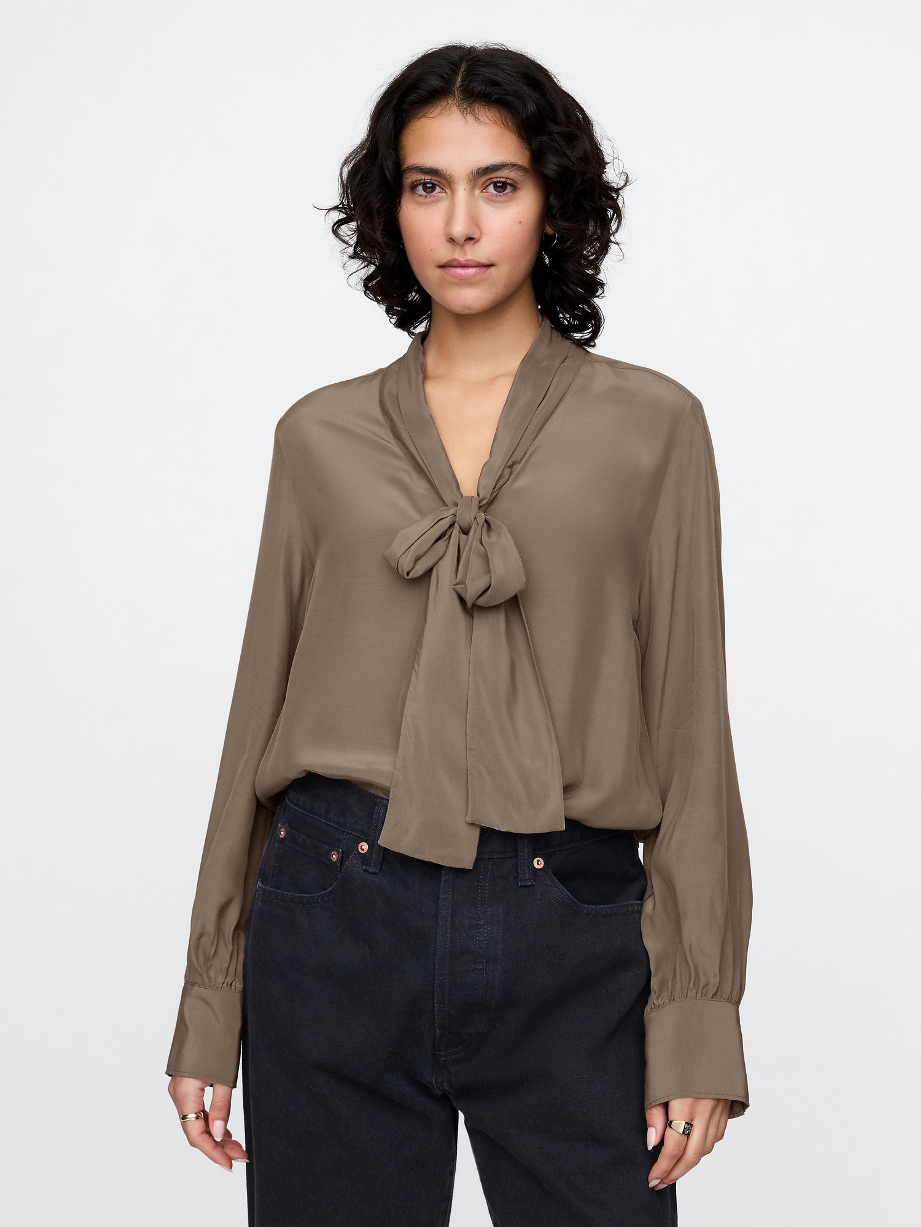 Satinbluse