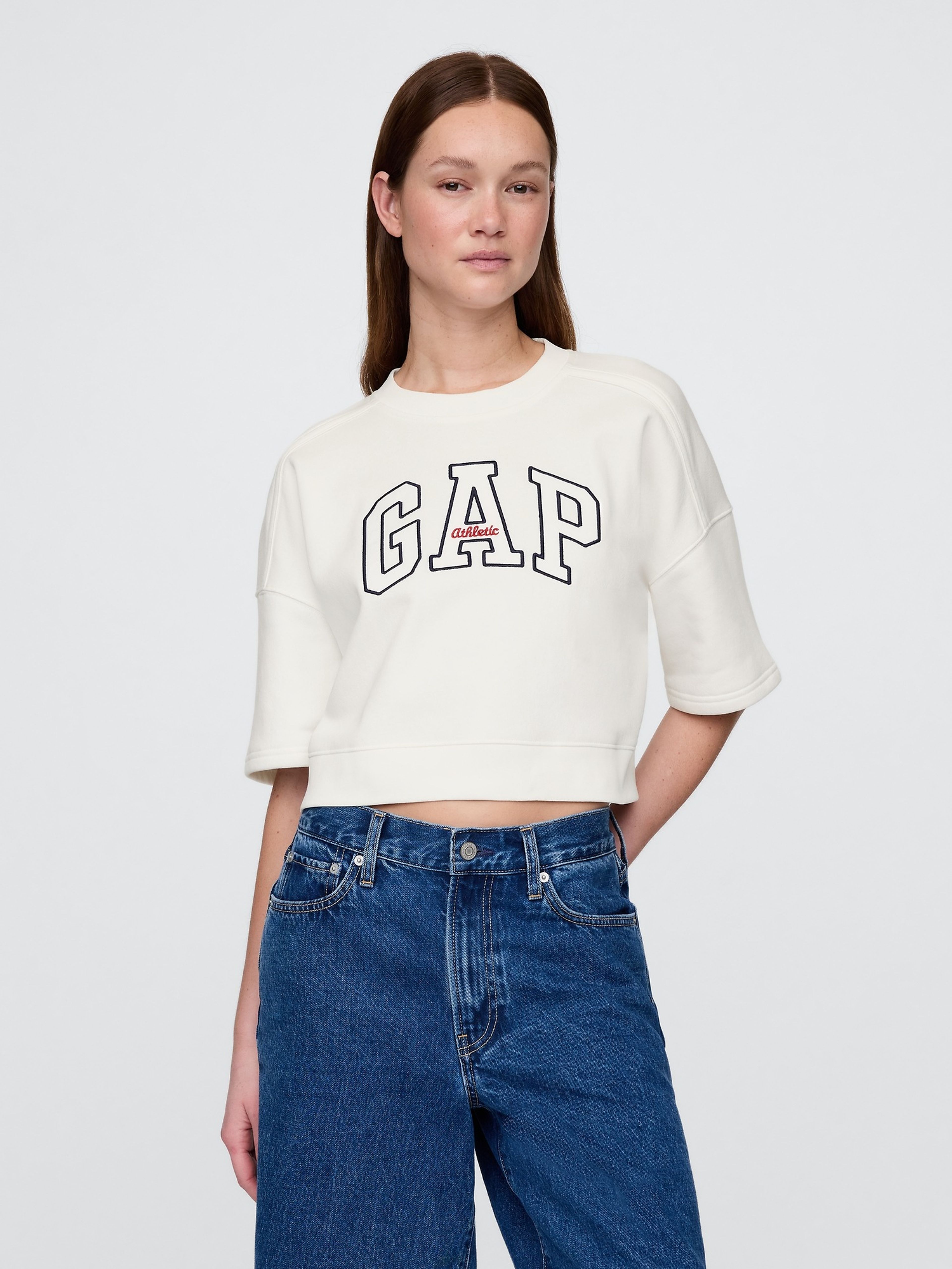 Oversize crop mikina VintageSoft Americana