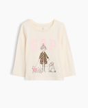 Bébé T-shirt avec logo-Beige - 002