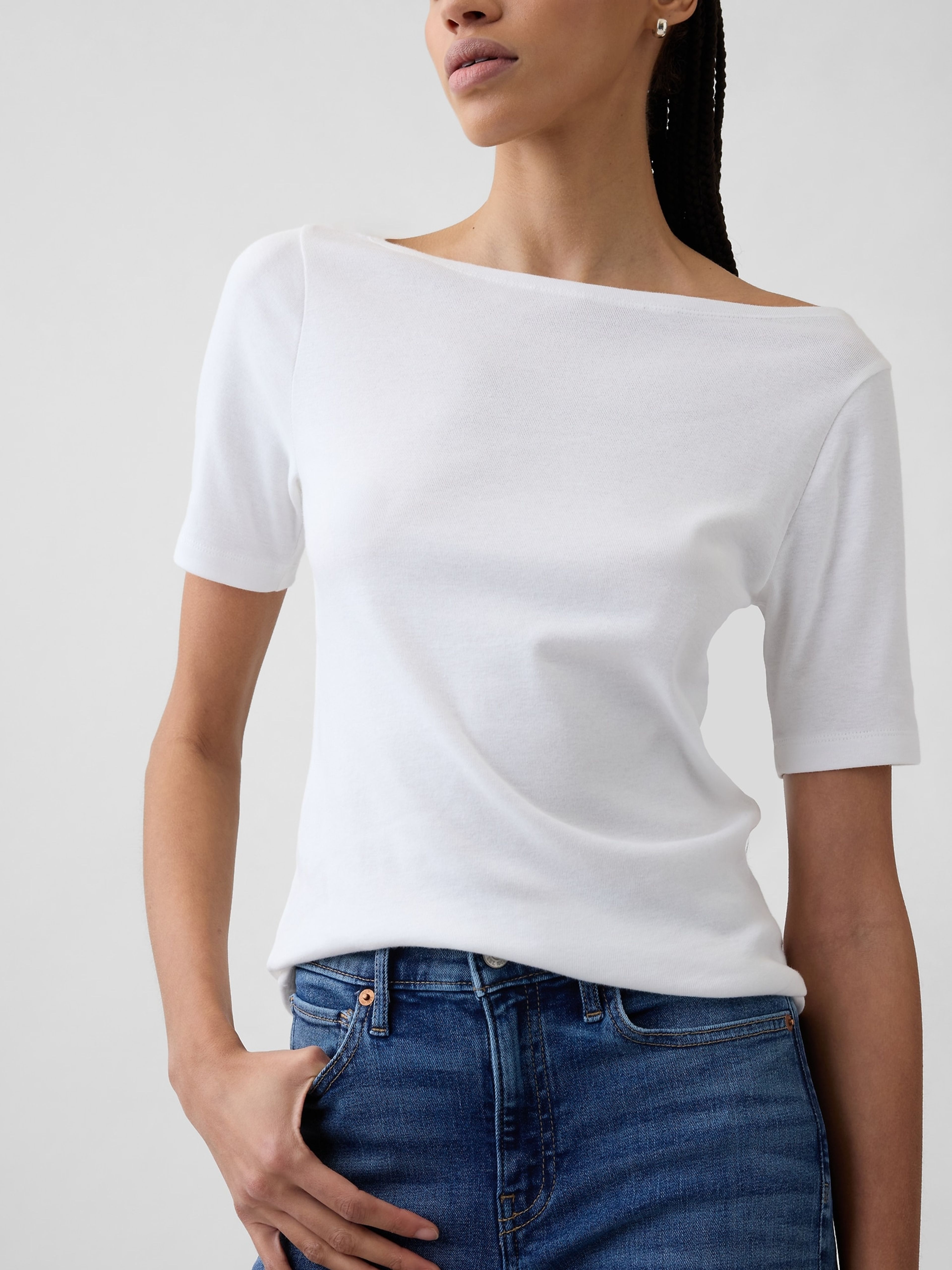 T-shirt à col bateau - 004