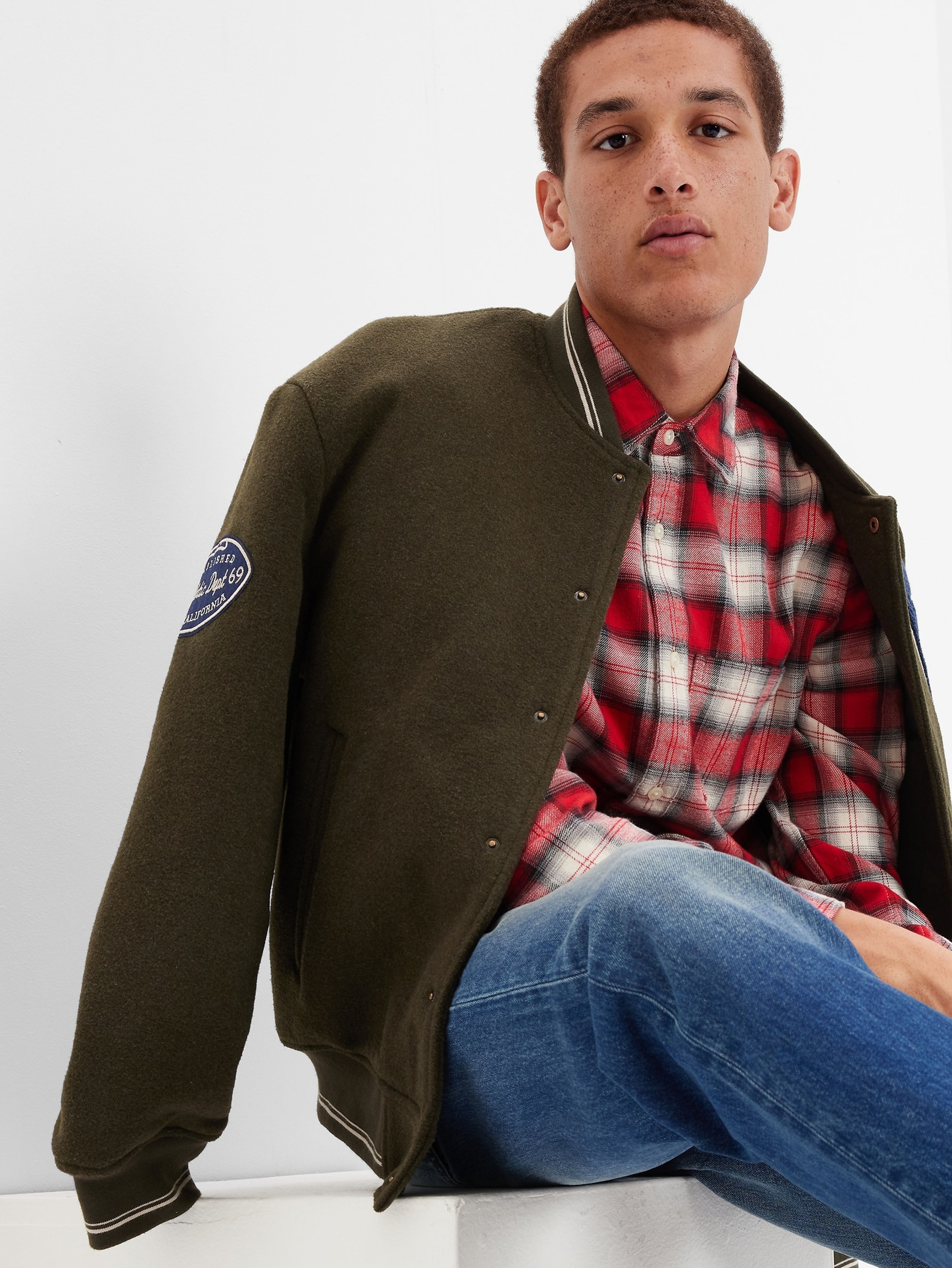 Cămașă din flanelă în carouri organic