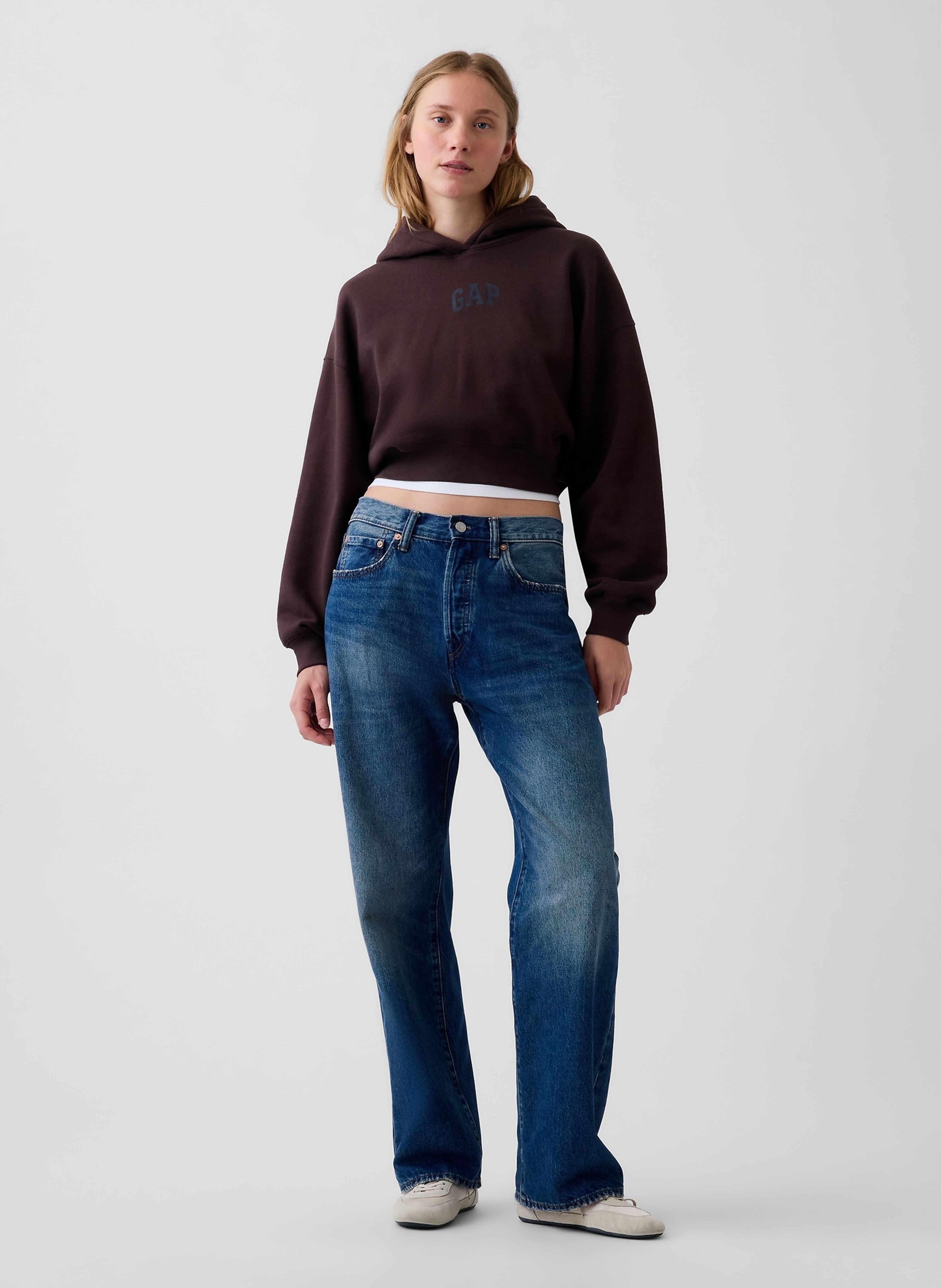 Bluza crop VintageSoft z logo - 003