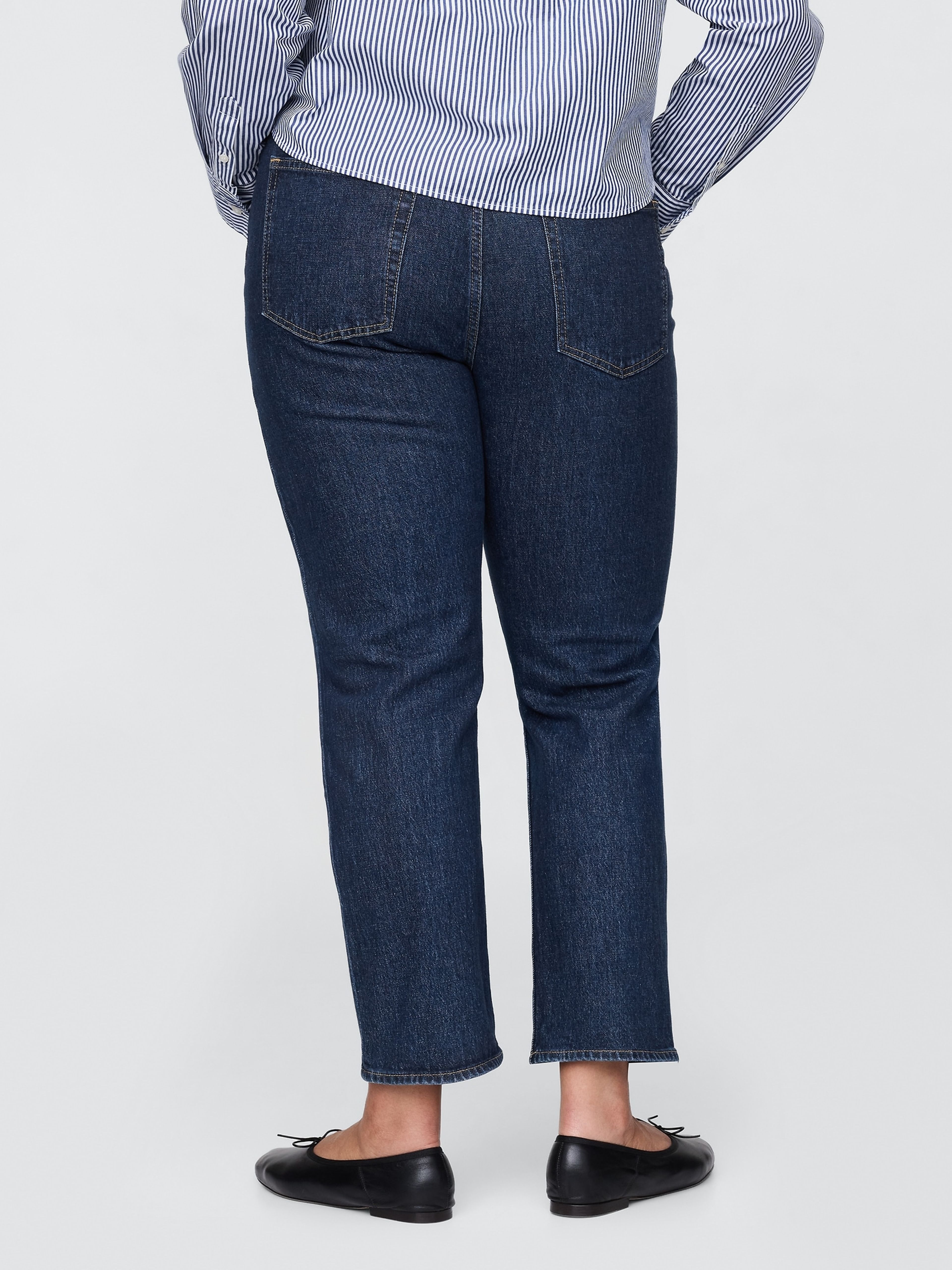 Džínsy High Rise Cheeky Straight - 006