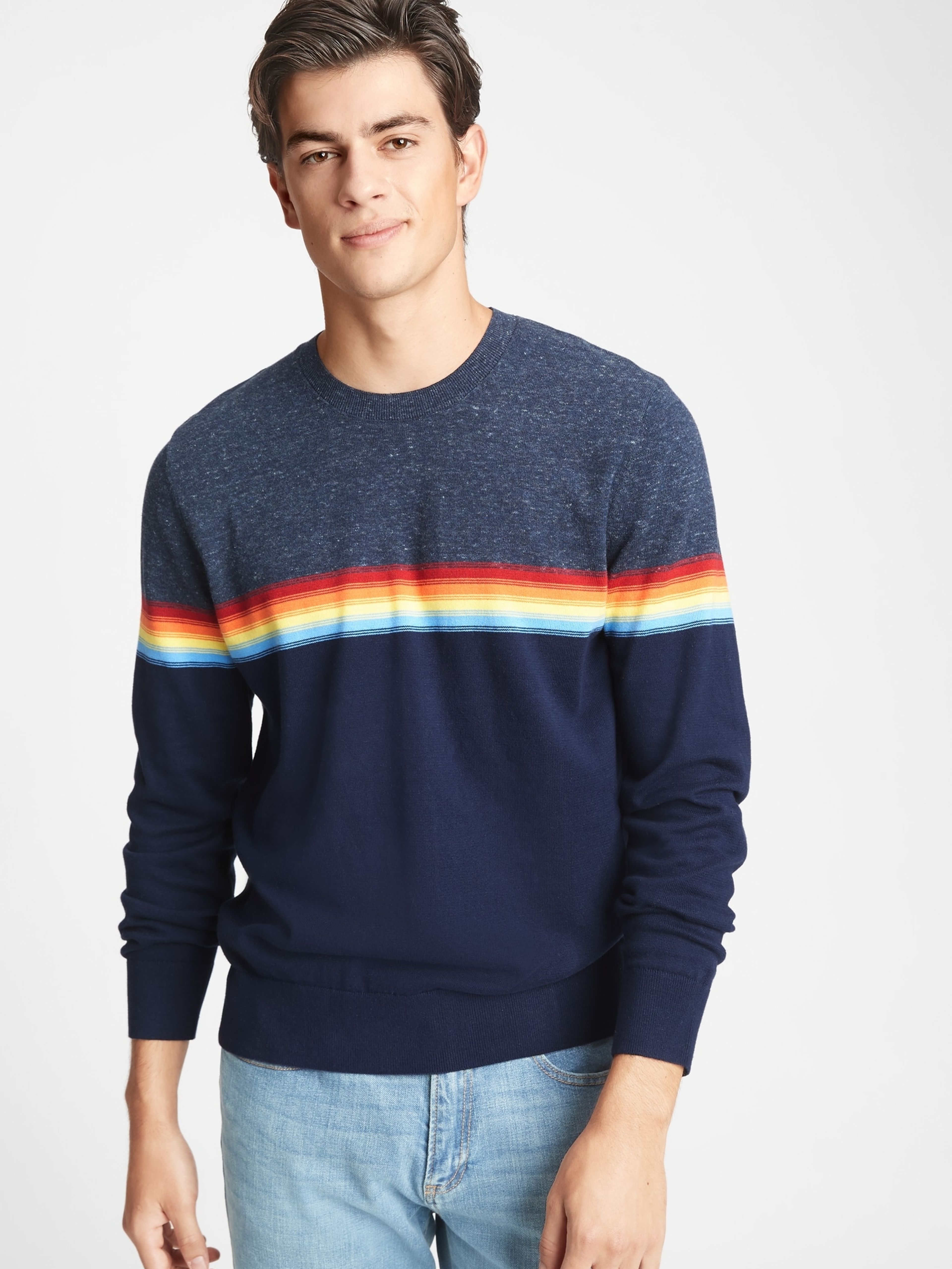 Svetr happy stripe