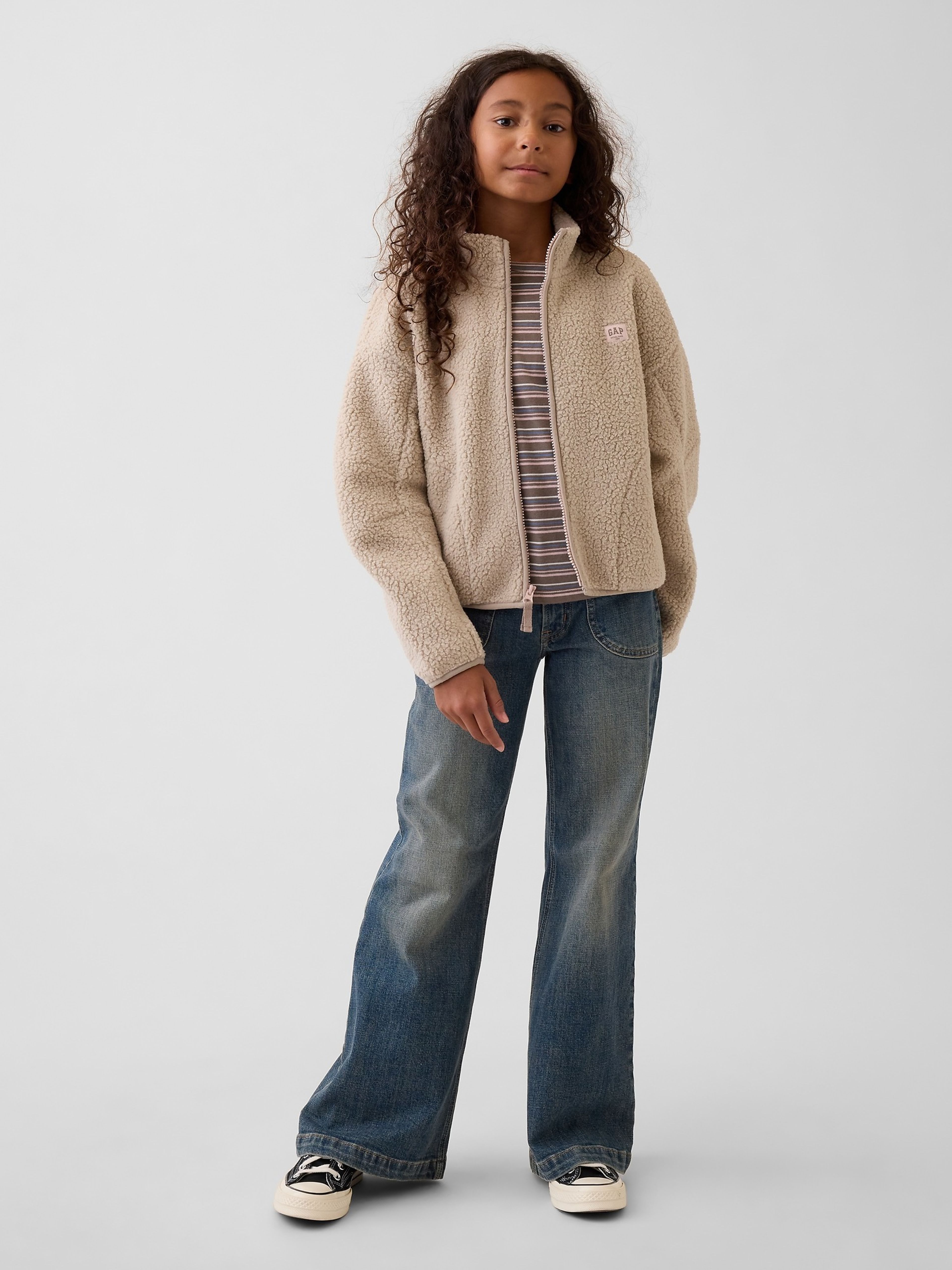 Dziecięca bluza sherpa z logo - 004
