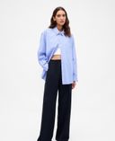Spodnie Easy wide-leg-Granatowy - 002