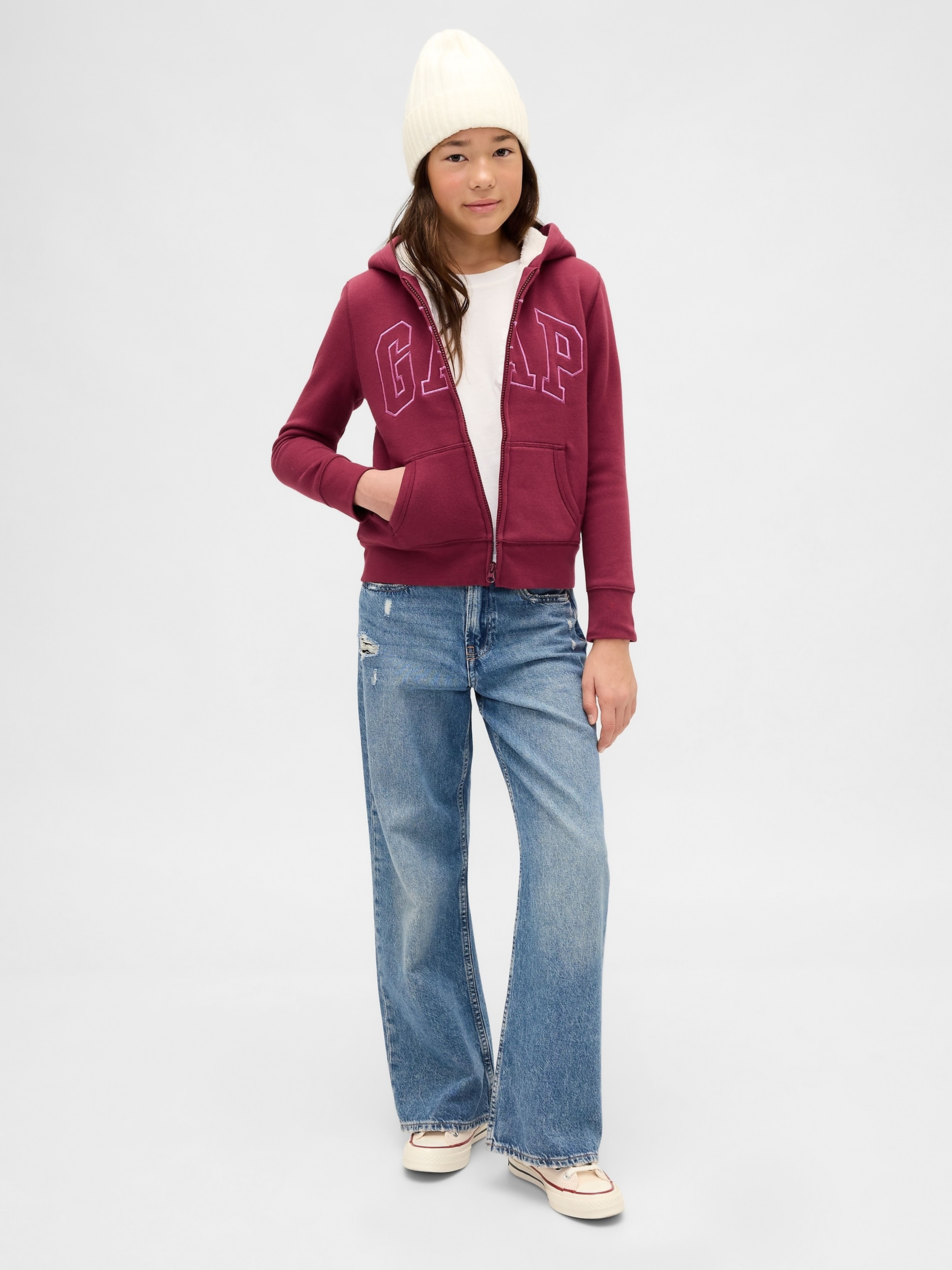 Felpa fleece imbottita bambini con logo - 003