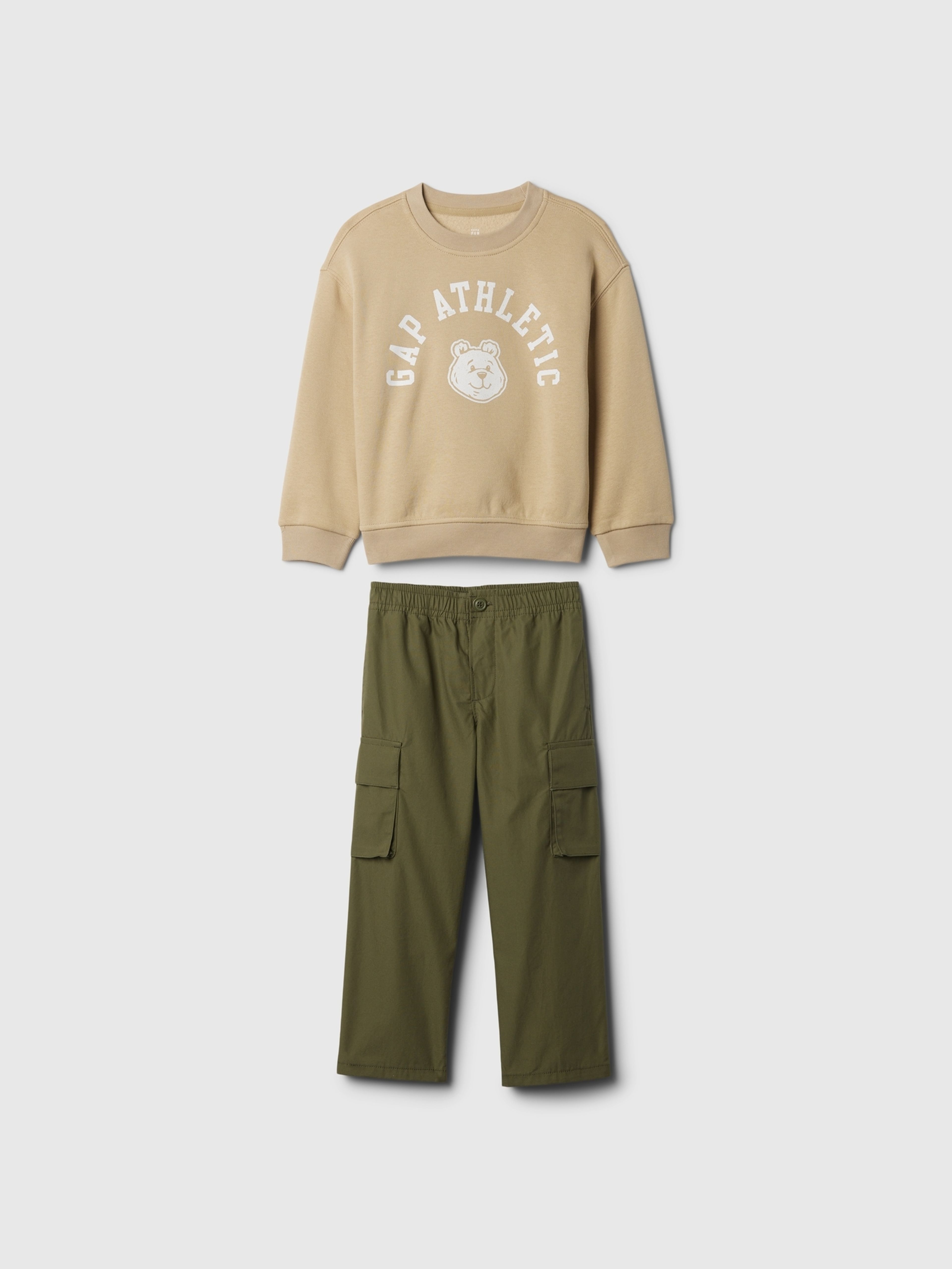 Baby zestaw bluzy i spodni cargo Gap Athletic