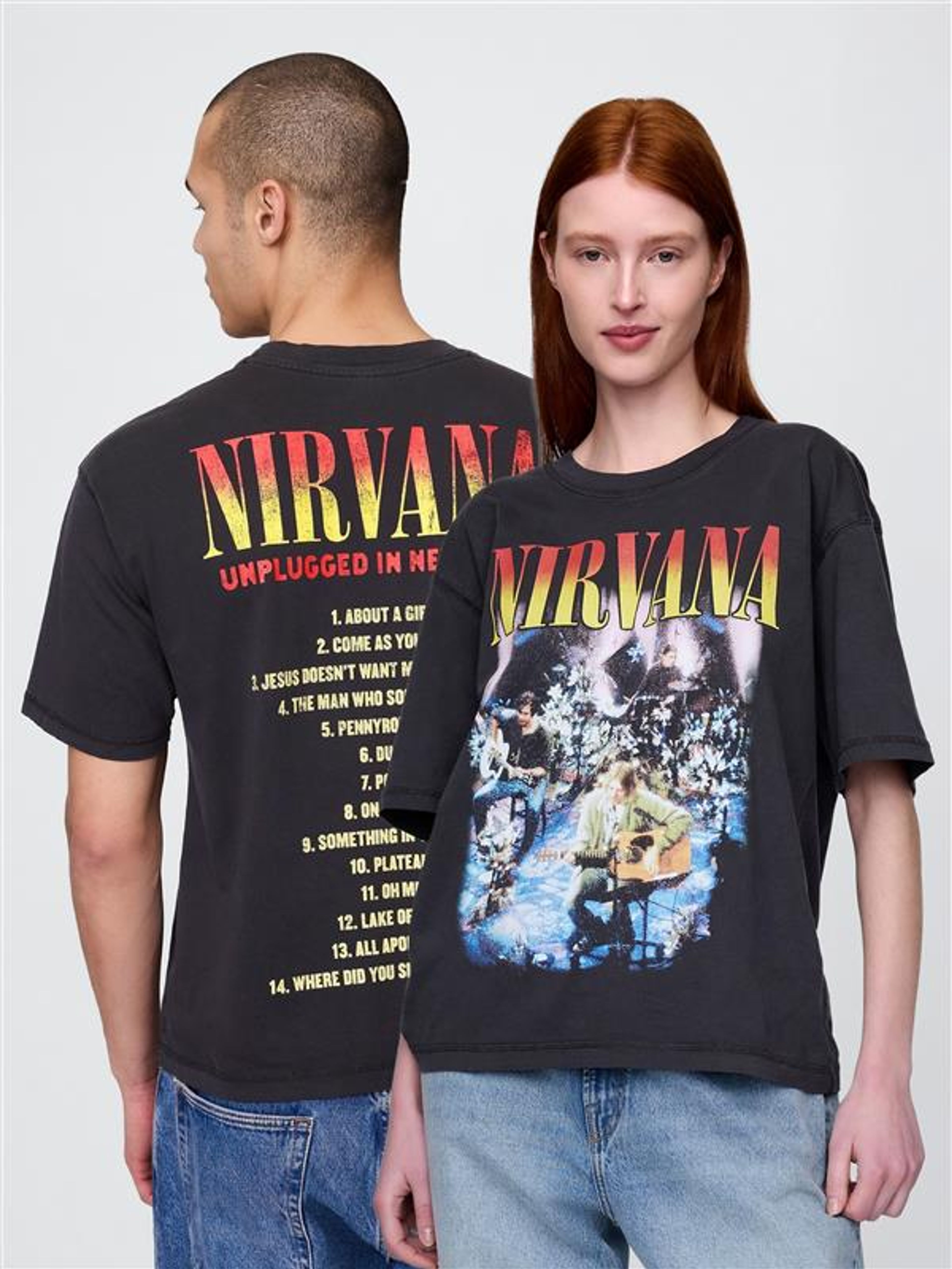 Unisex Crop-T-Shirt Heavyweight Nirvana
