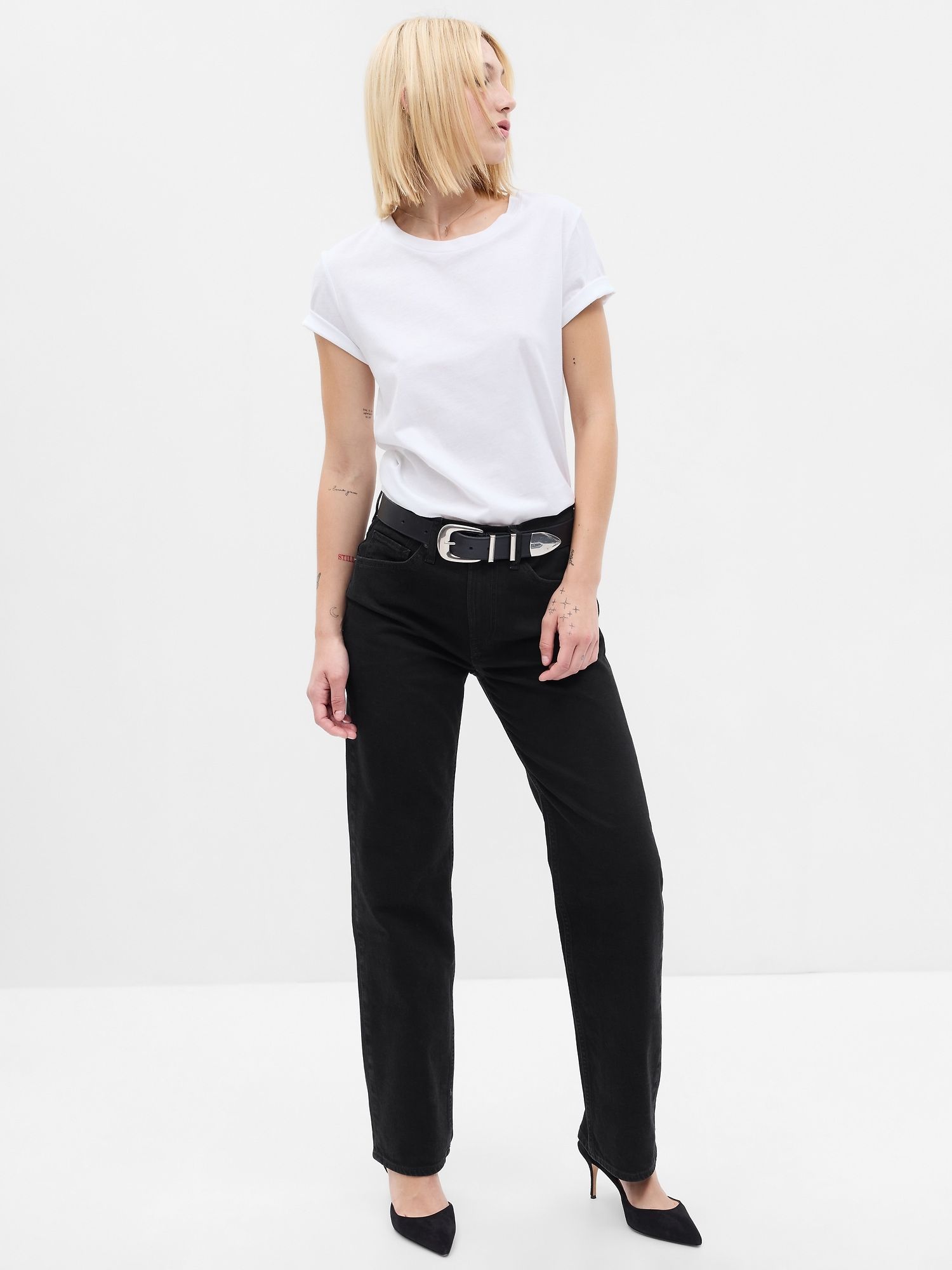 Jean loose années 90 taille haute