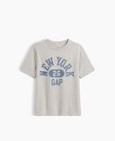Dziecięcy T-shirt z logo-Szary - 002