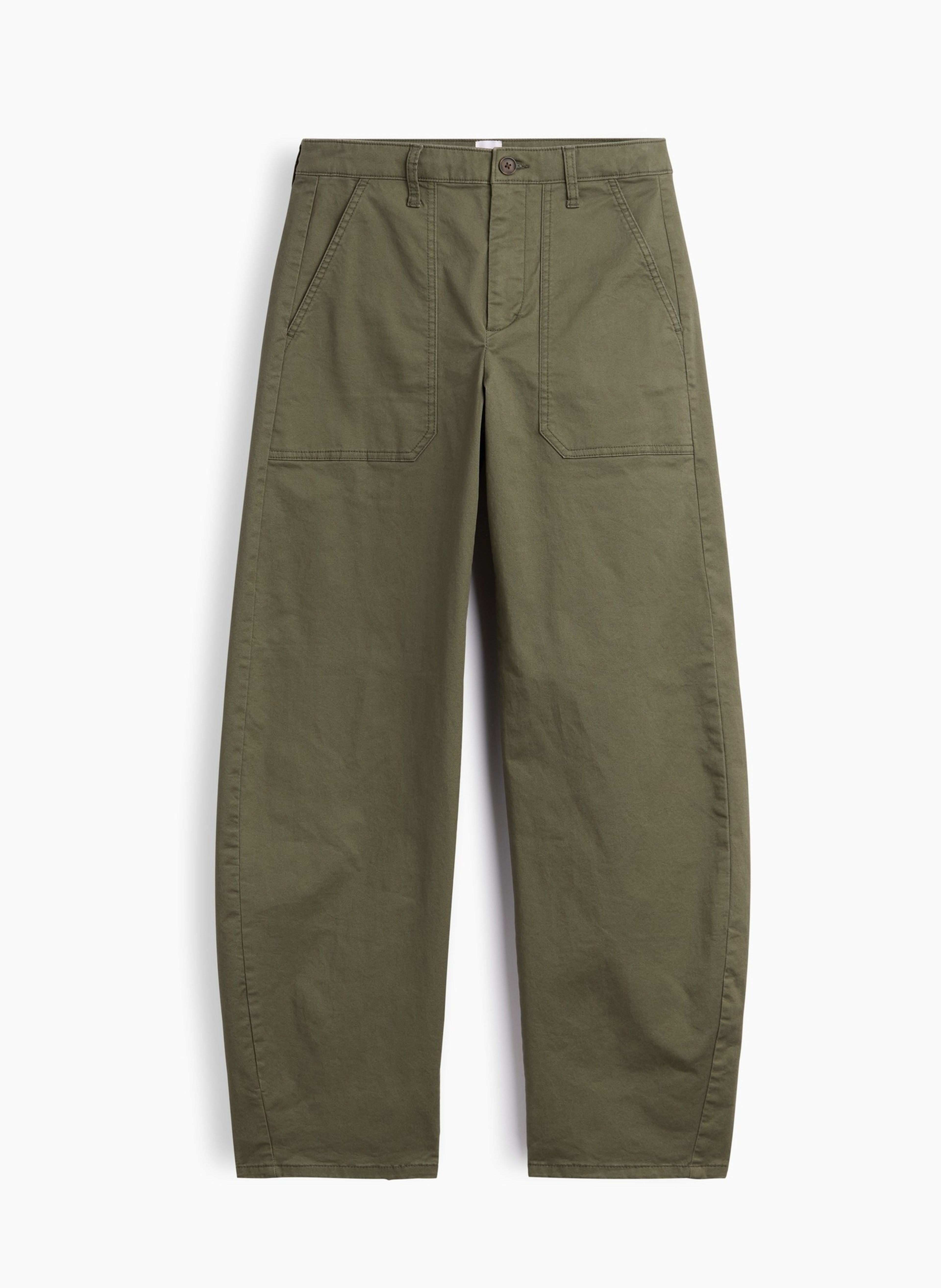 Mid Rise Barrel Khakihose - 005