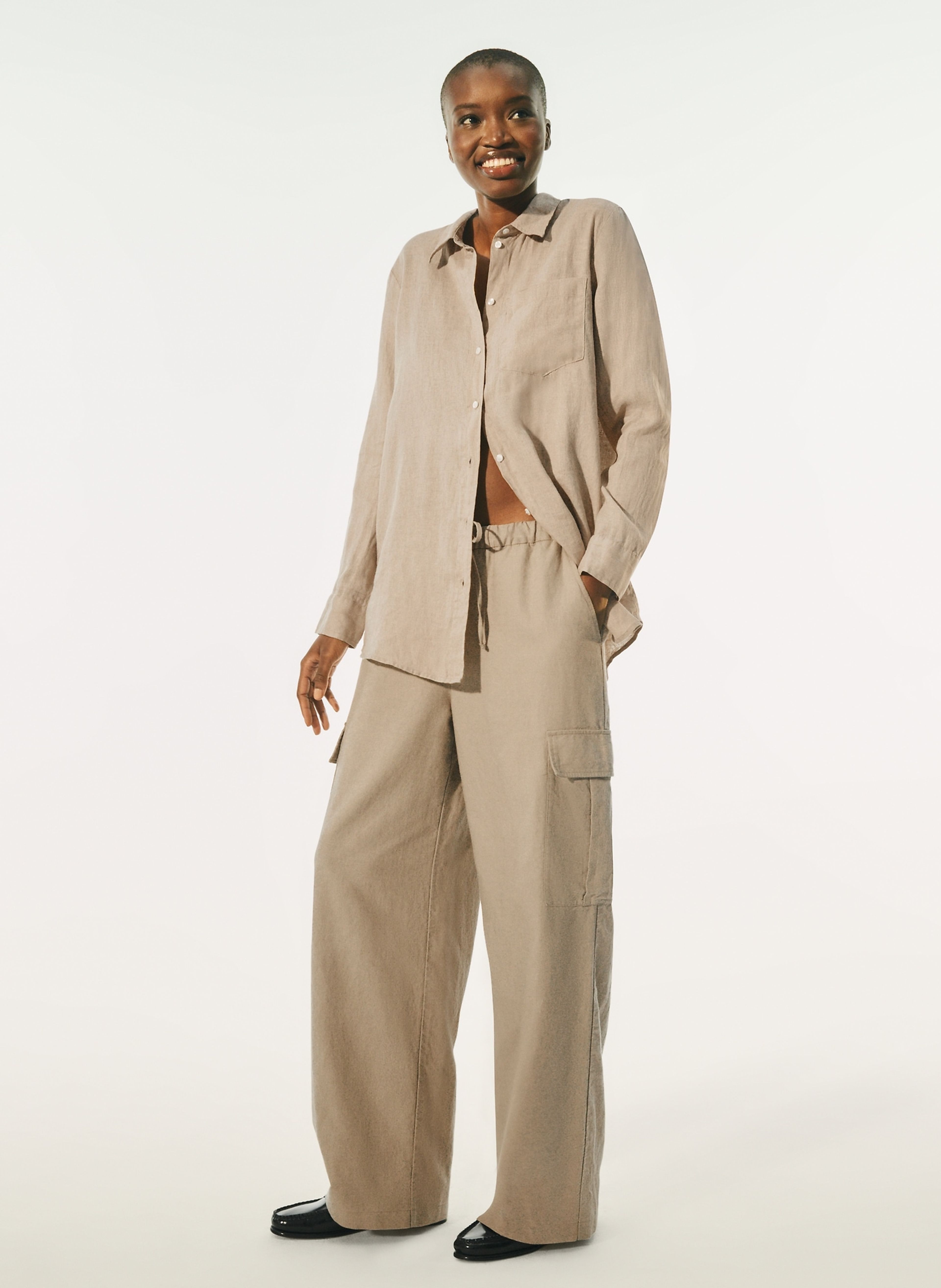 Ľanová košeľa Boyfriend Shirt - 005