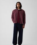 Crop košile Oxford Shirt-Červená - 002