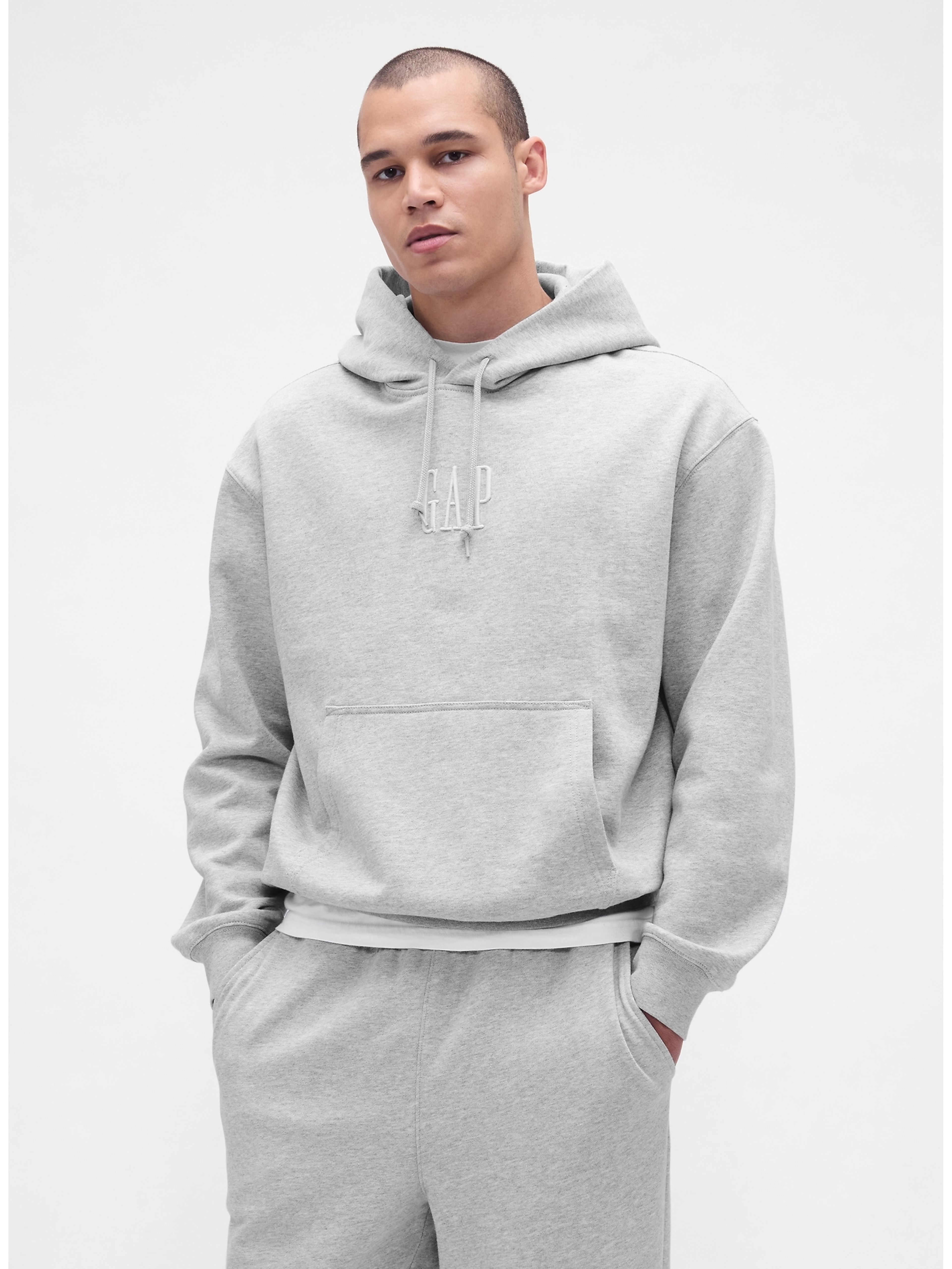 Herren-Oversize-Sweatshirt mit Logo Heavyweight