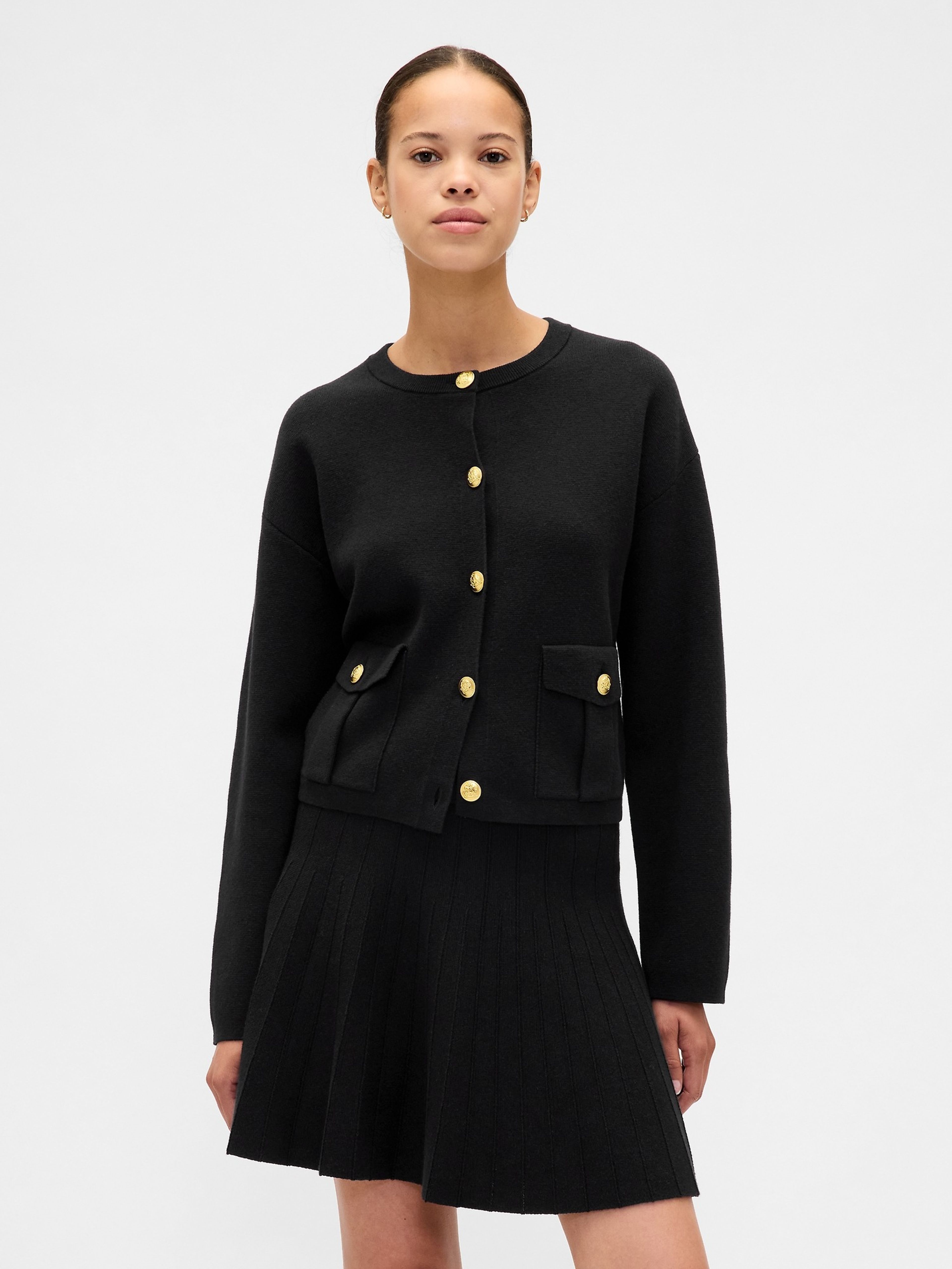 Damen-Cardigan mit Wollanteil Utility