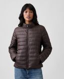 Veste matelassée avec logo-Marron - 001