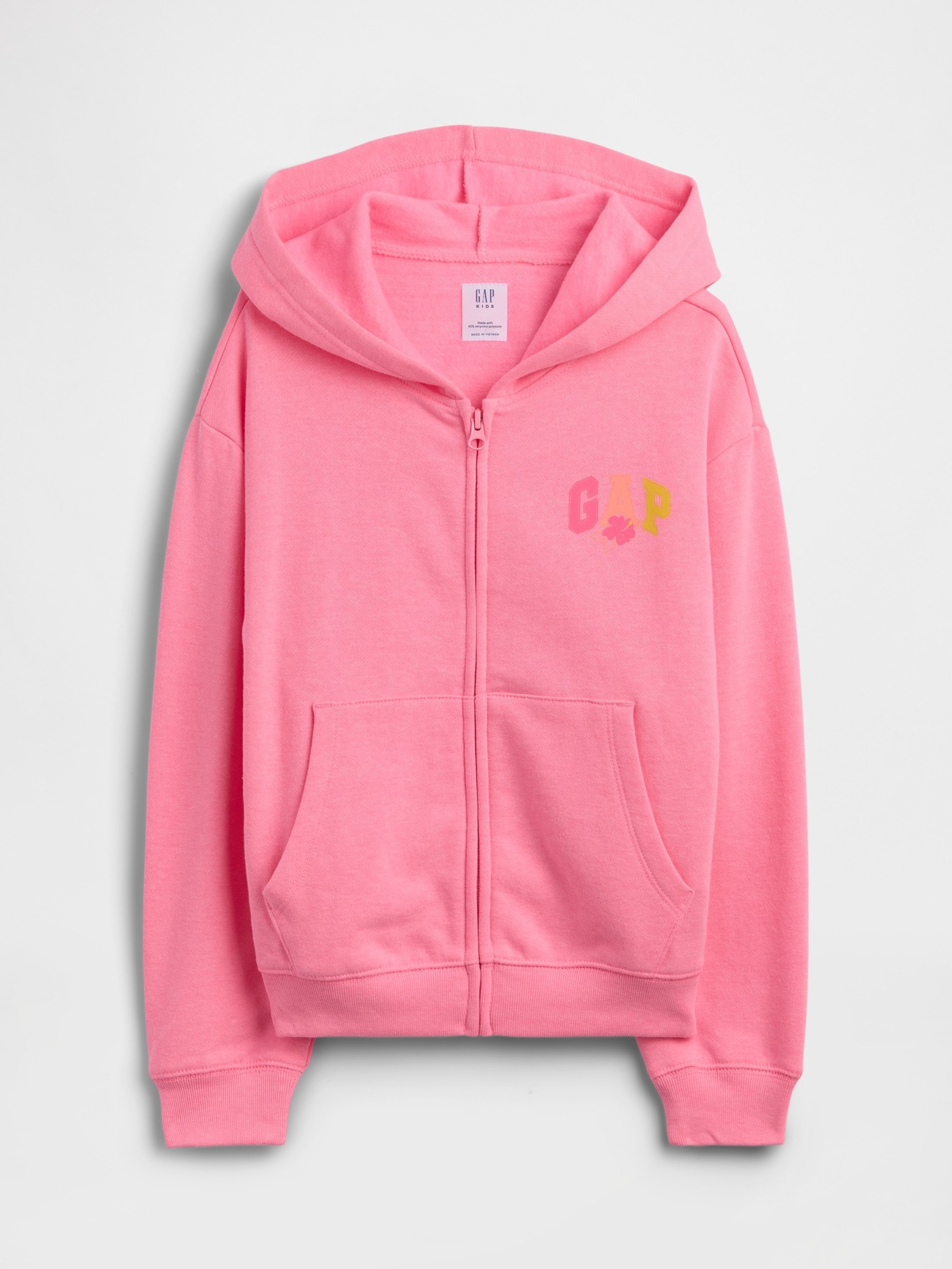 Sudadera con cremallera infantil con logo