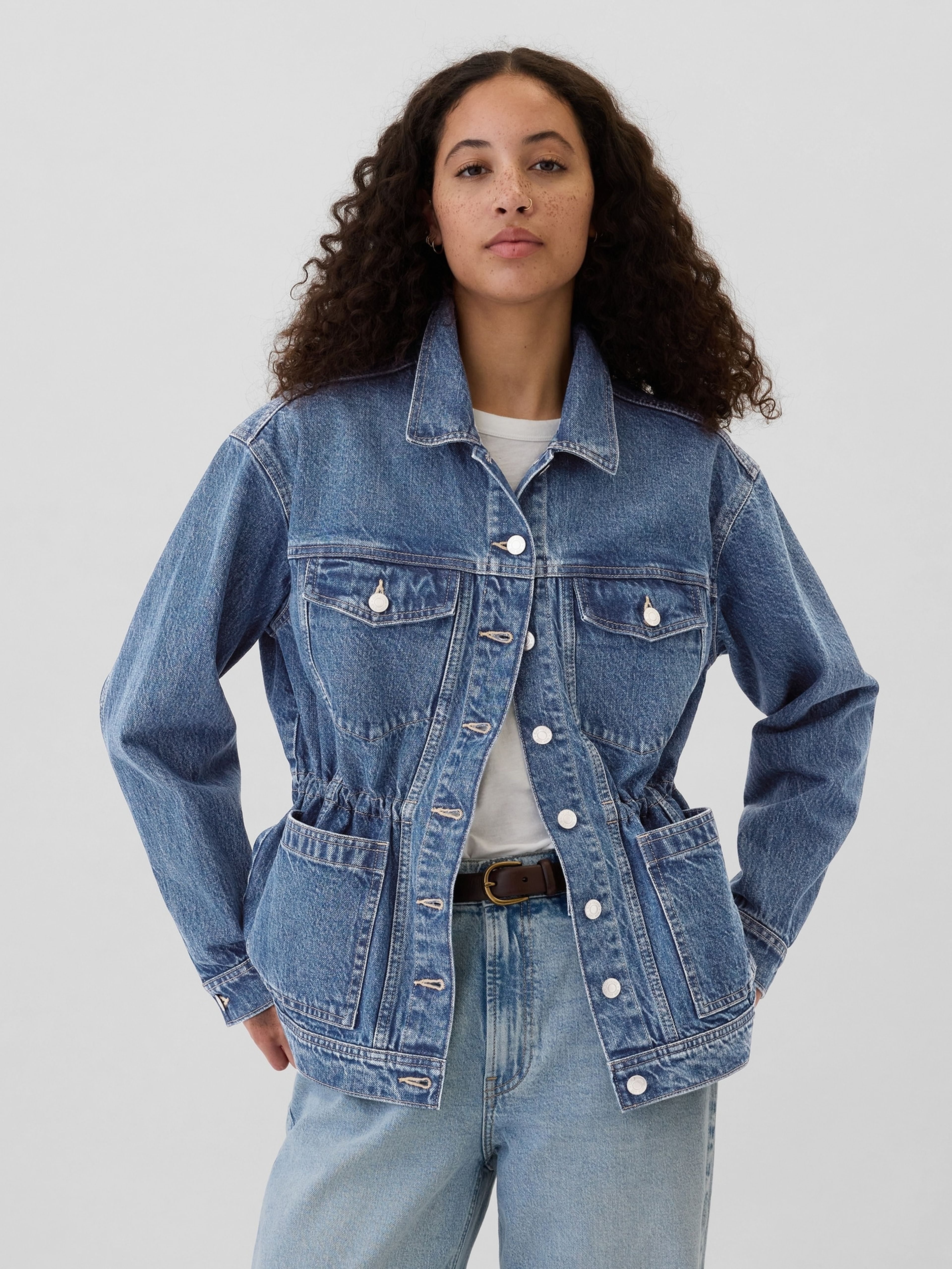 Oversize-Jacke aus Denim