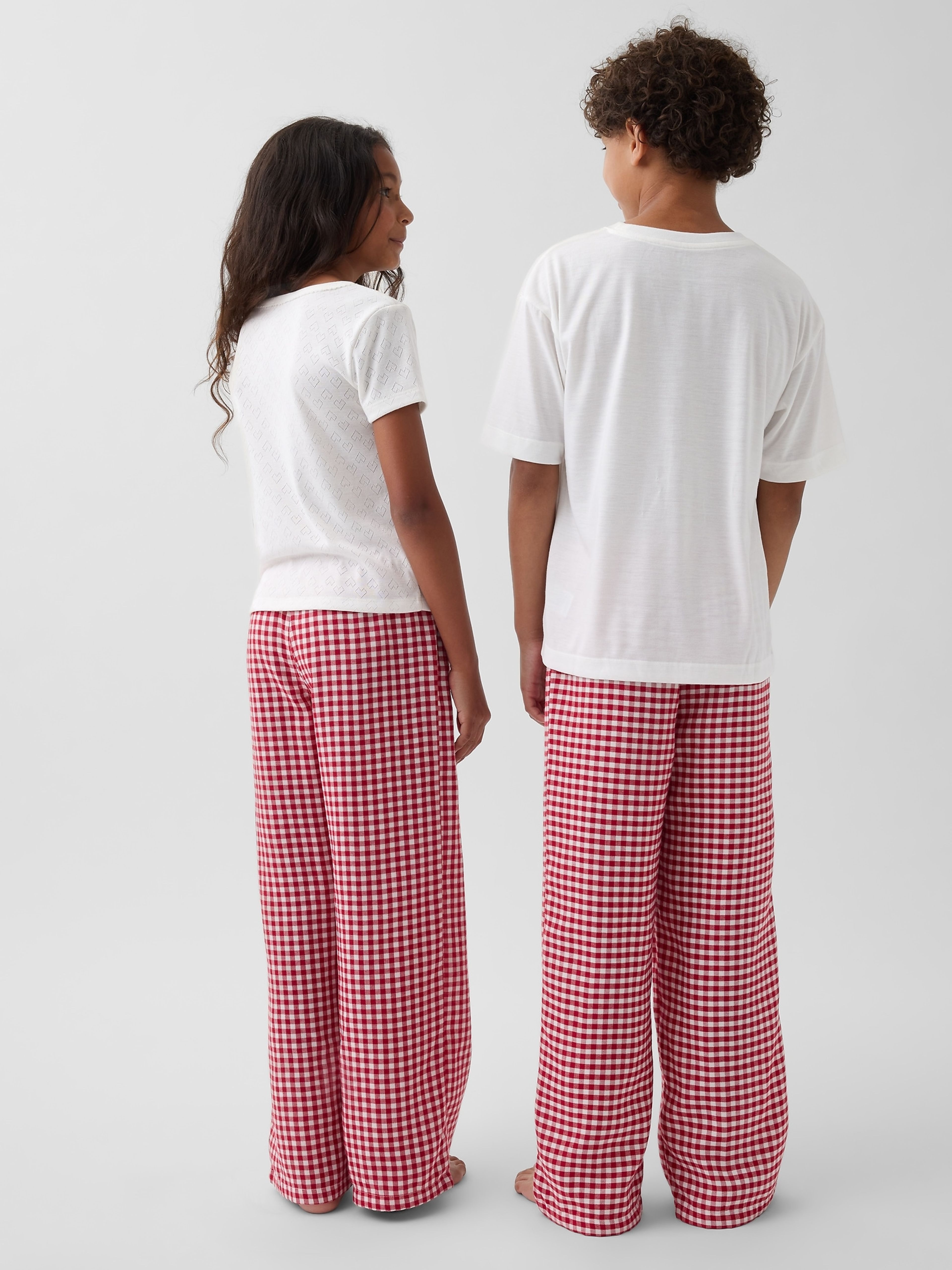 Dziecięce flanelowe spodnie piżamowe unisex - 002