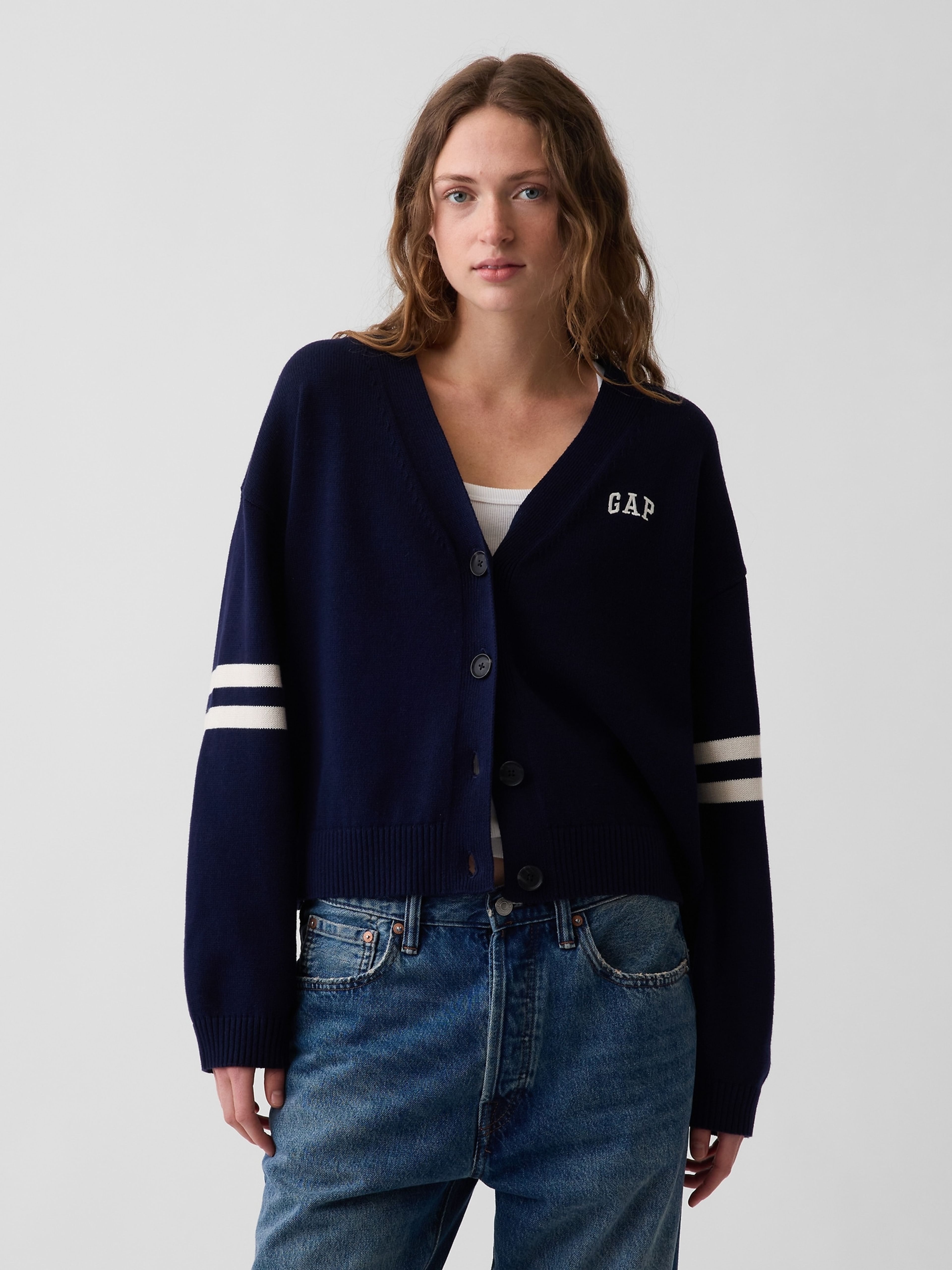 Oversize kardigan s logem - 001