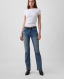 Mid Rise Boot Jeans-Dunkelblau - 001