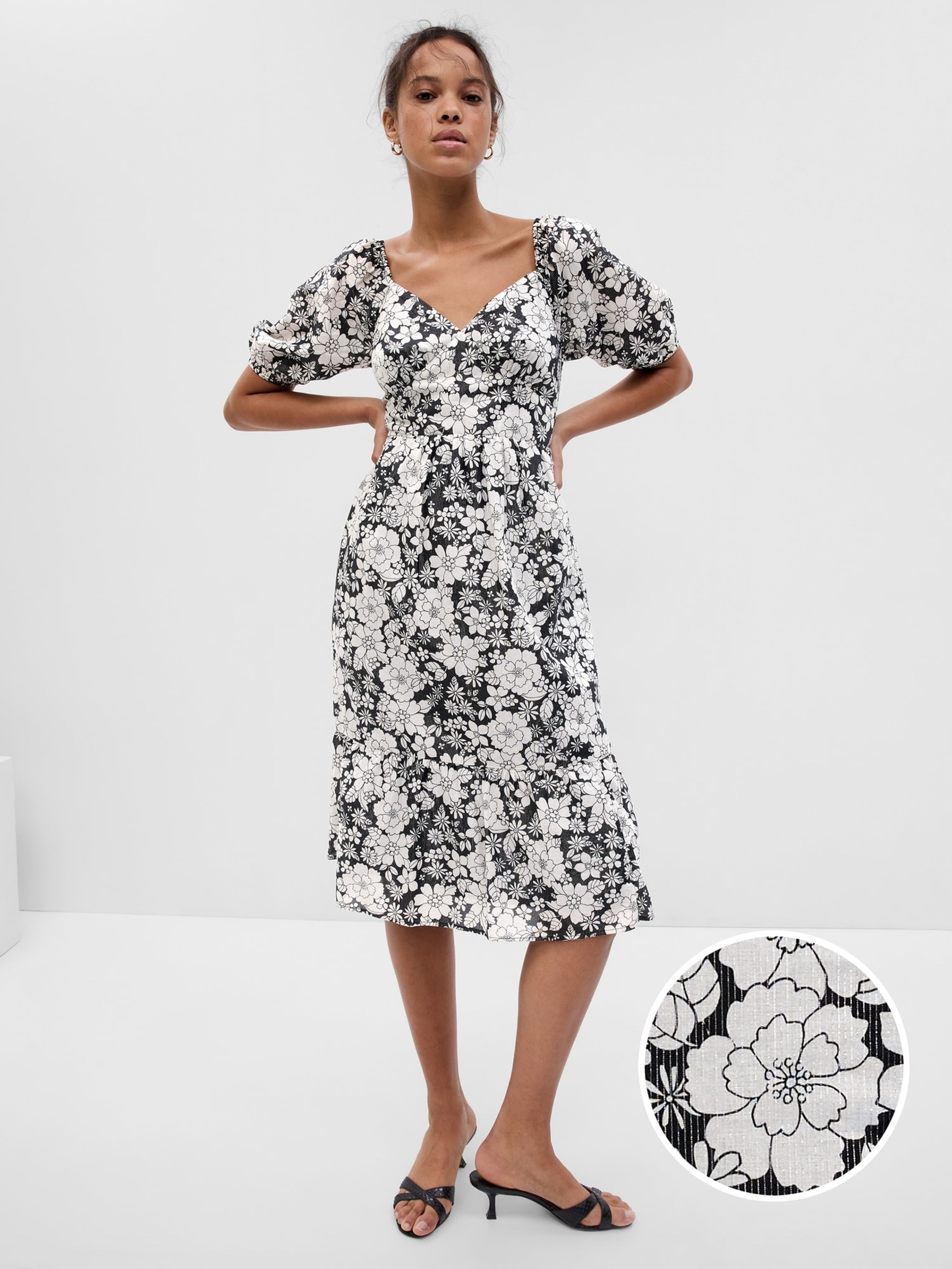 Rochie midi cu imprimeu floral