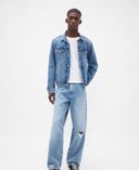 Jeansy Baggy unisex-Niebieski - 001