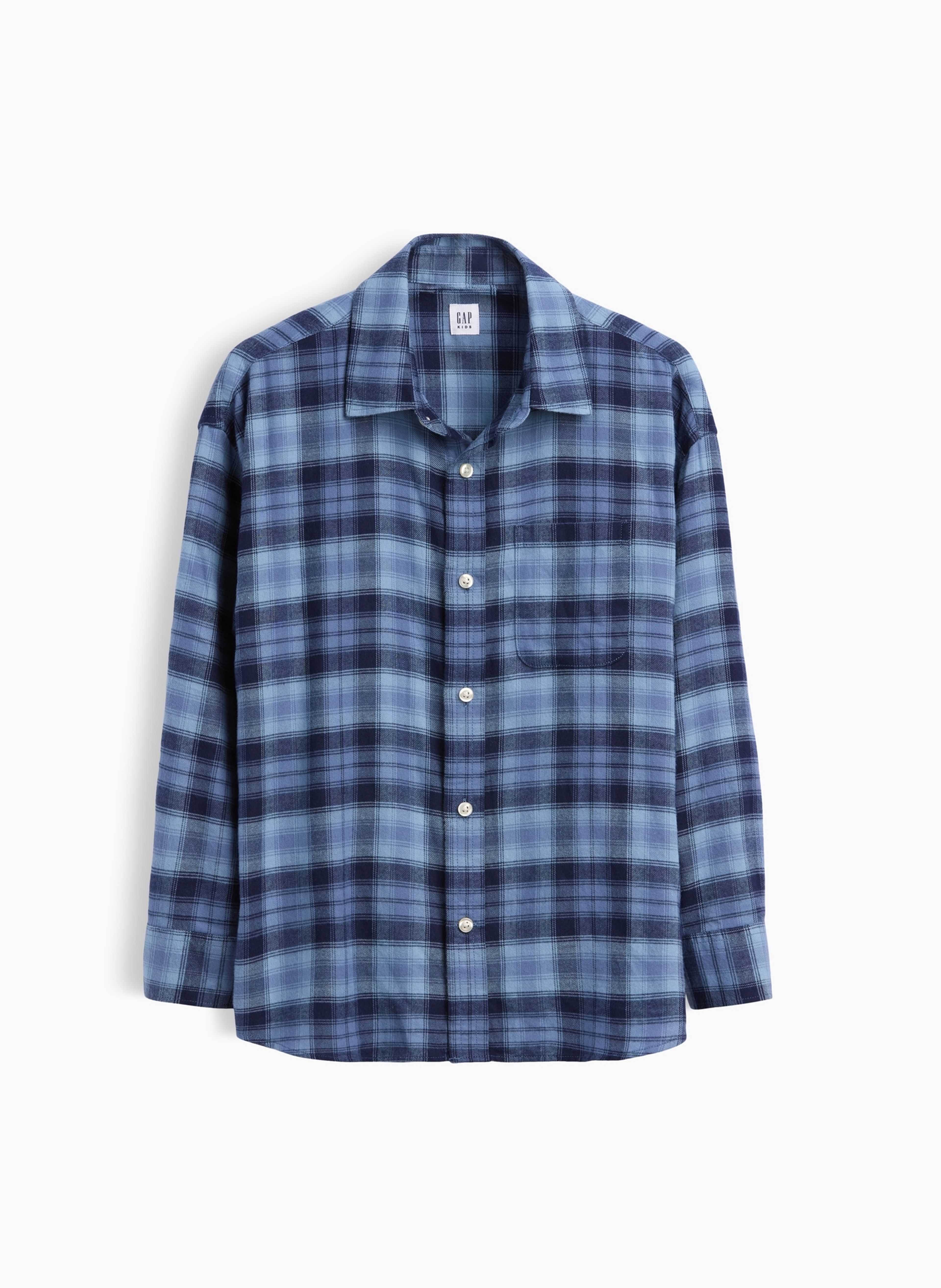 Kinder oversize flanellen overhemd - 002