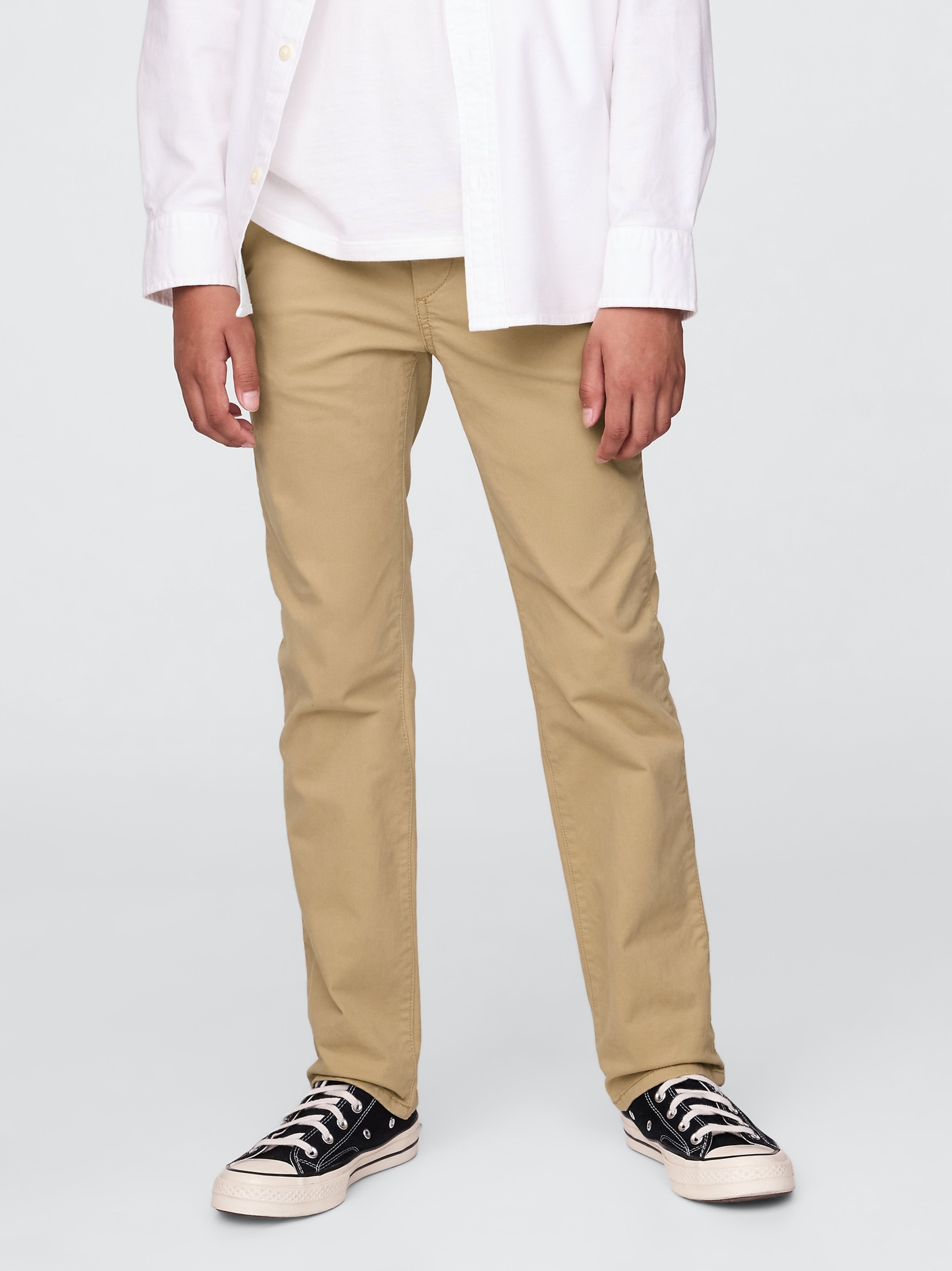 Spodnie dziecięce khaki Straight Stretch - 002