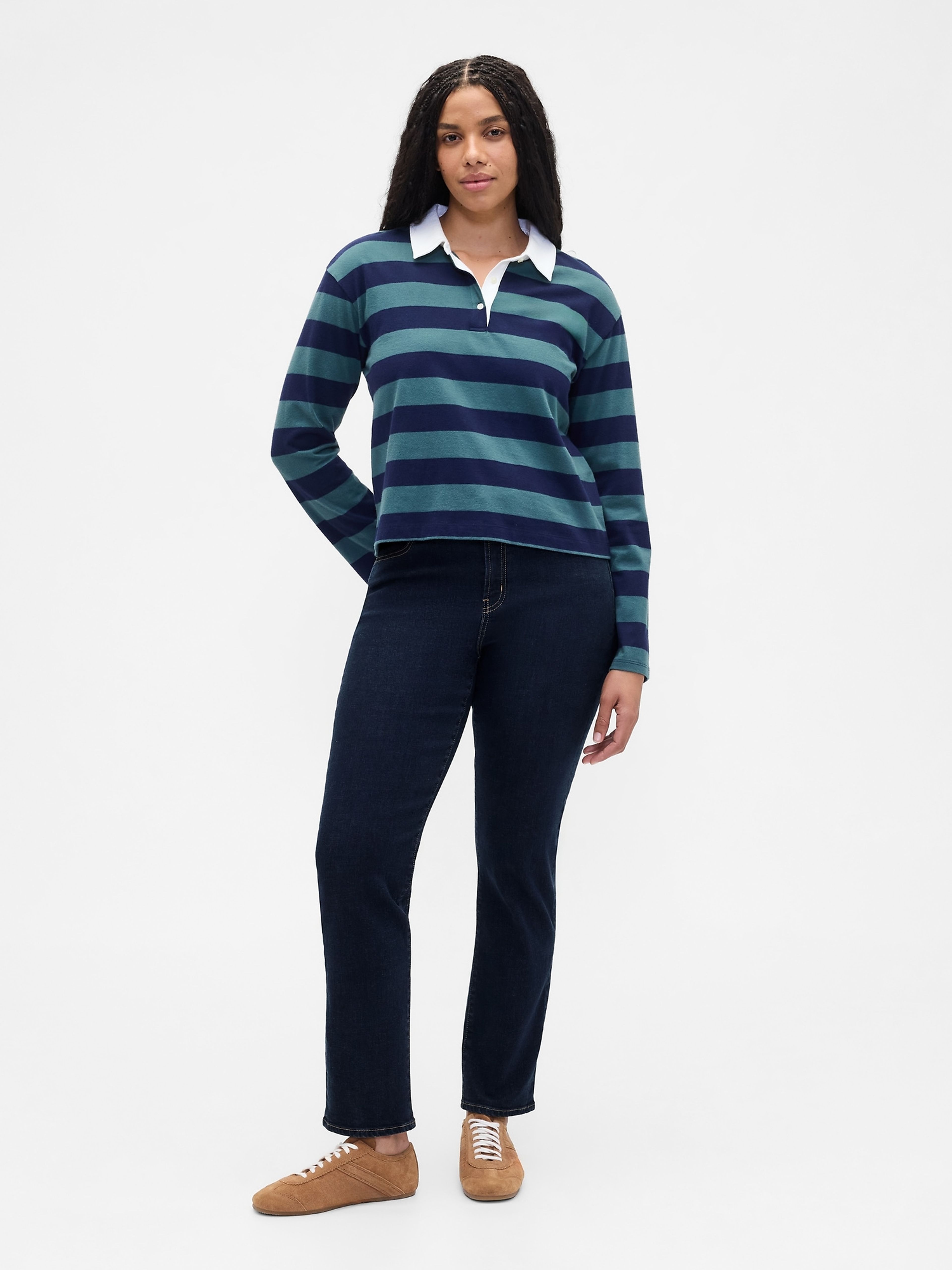Jeansy Mid Rise Classic Straight - 005