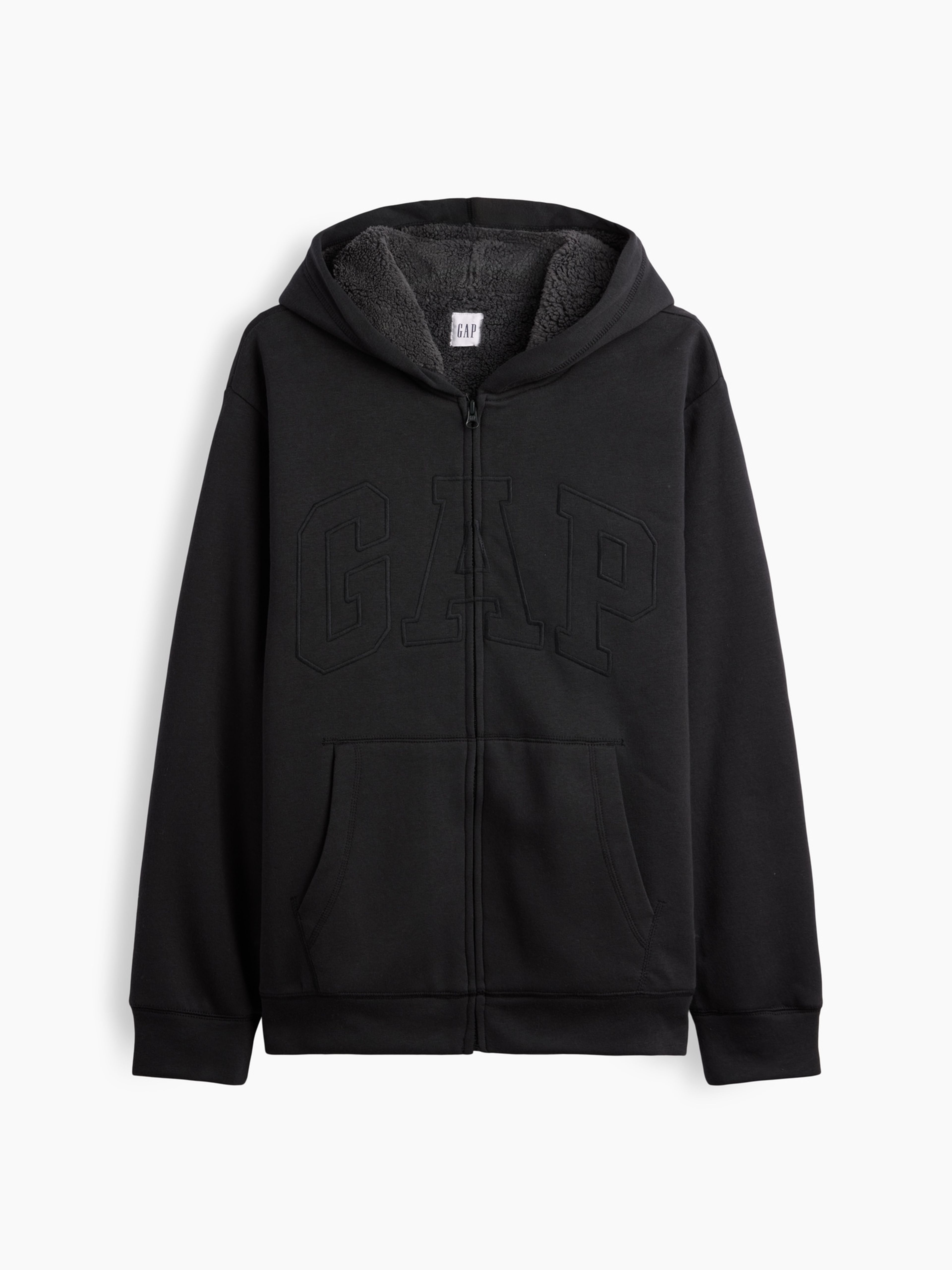 Felpa sherpa imbottita con logo - 004