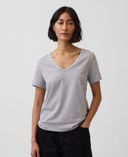 T-shirt bawełniany Vintage-Szary - 004